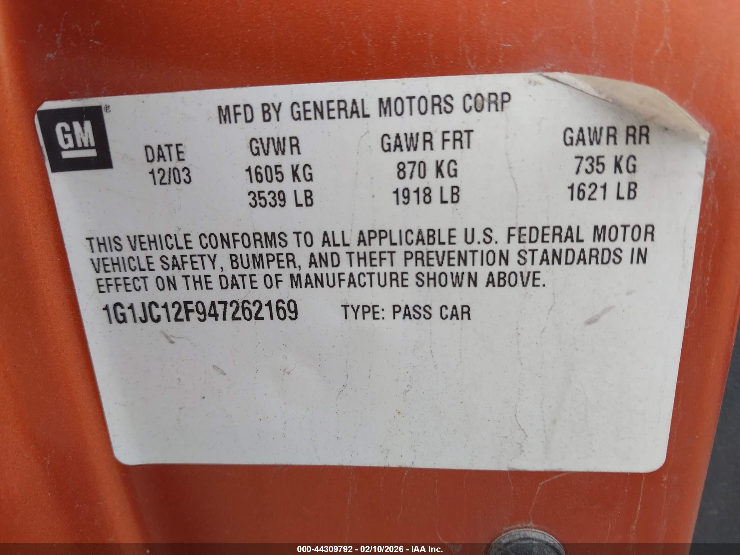 CHEVROLET CAVALIER image 9