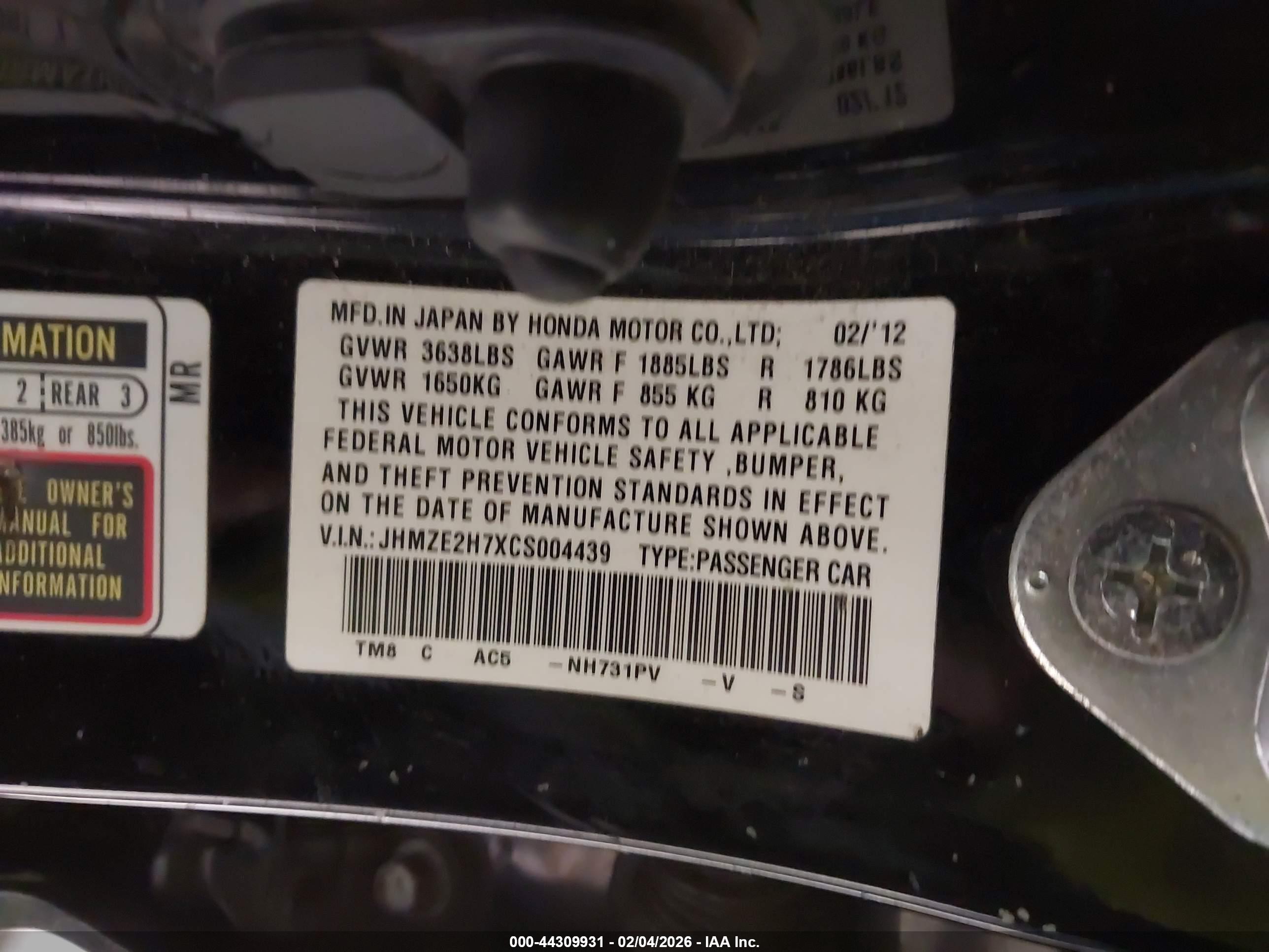 HONDA INSIGHT image 9
