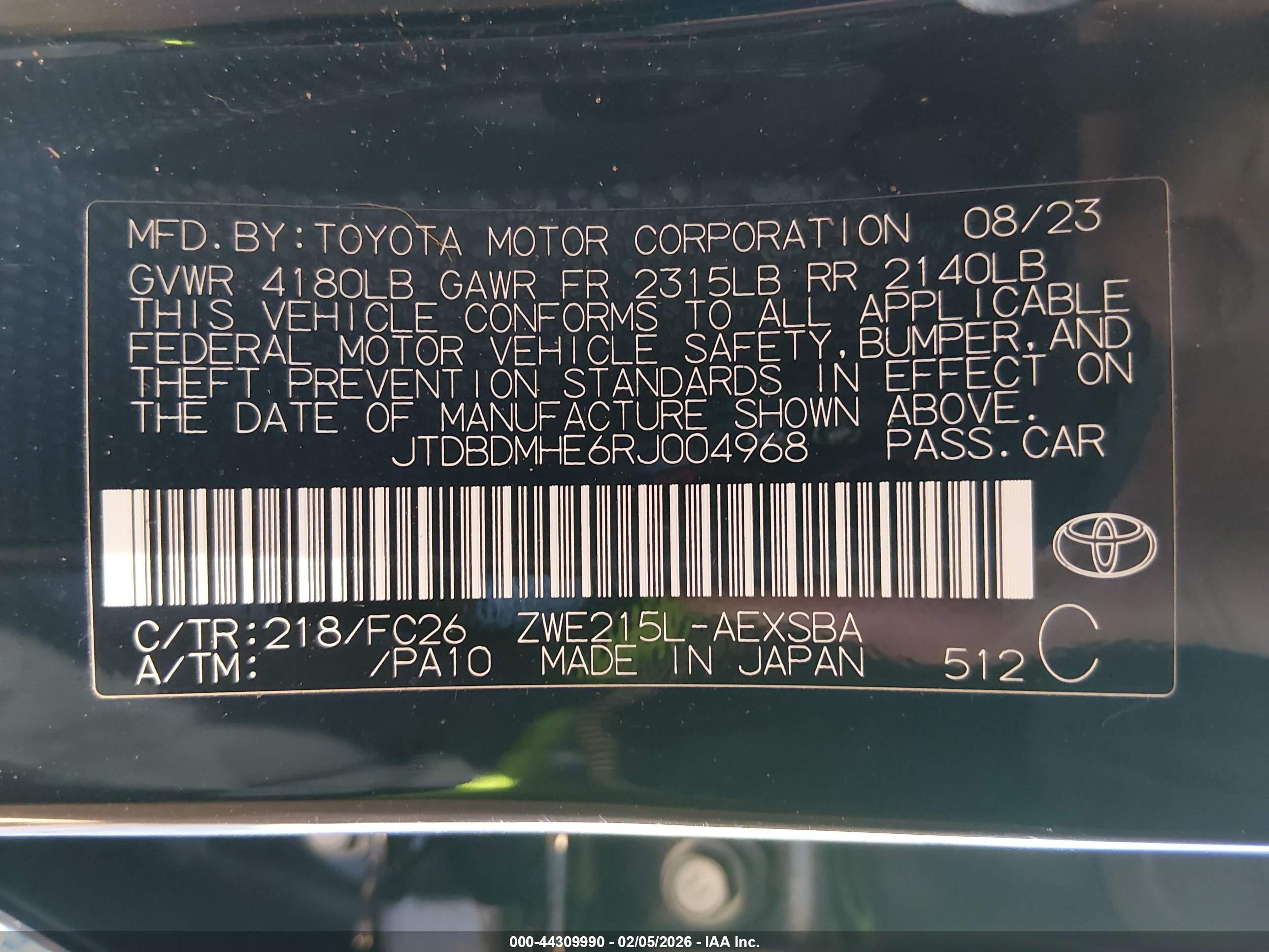 TOYOTA COROLLA image 9