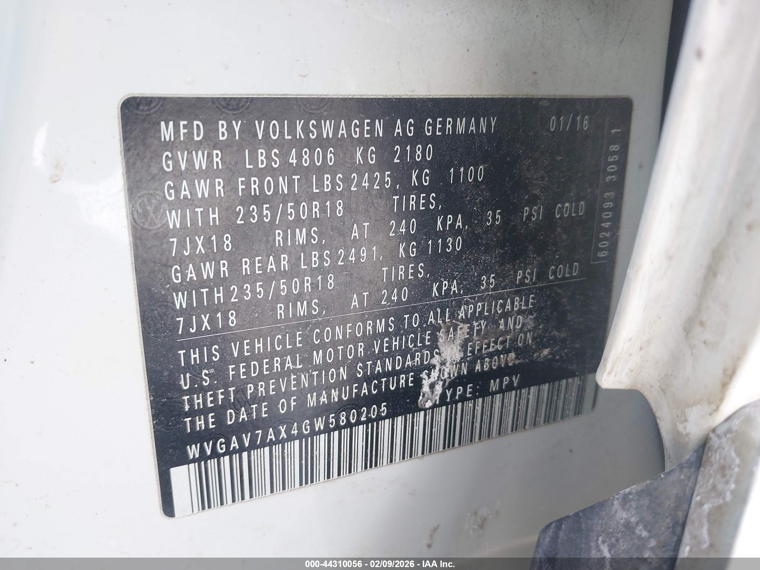 VOLKSWAGEN TIGUAN image 9