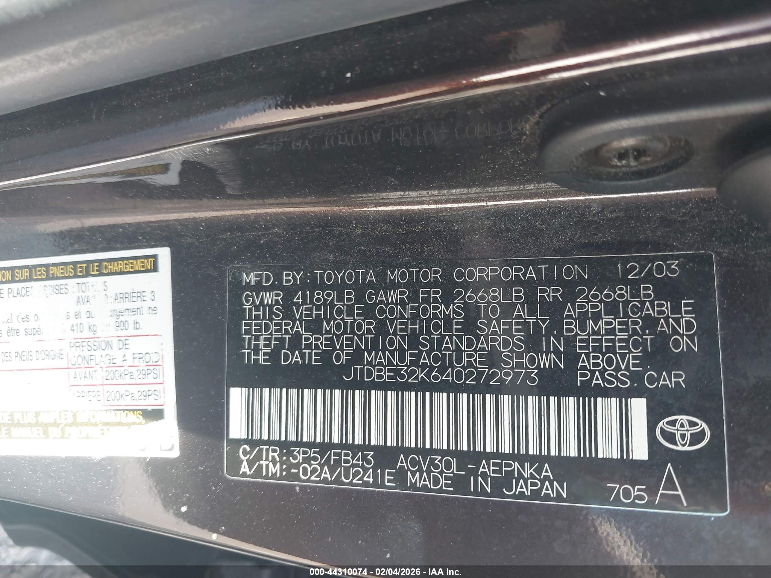 TOYOTA CAMRY image 9