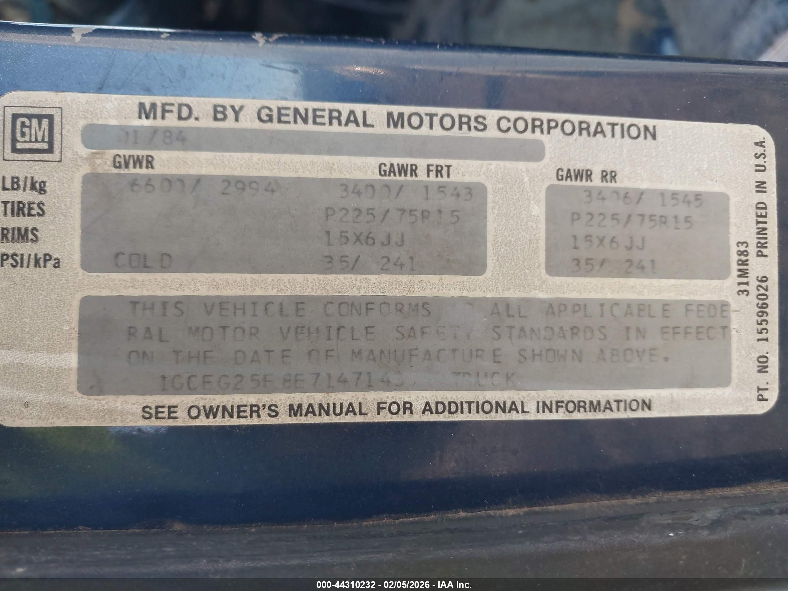 CHEVROLET G20 image 9