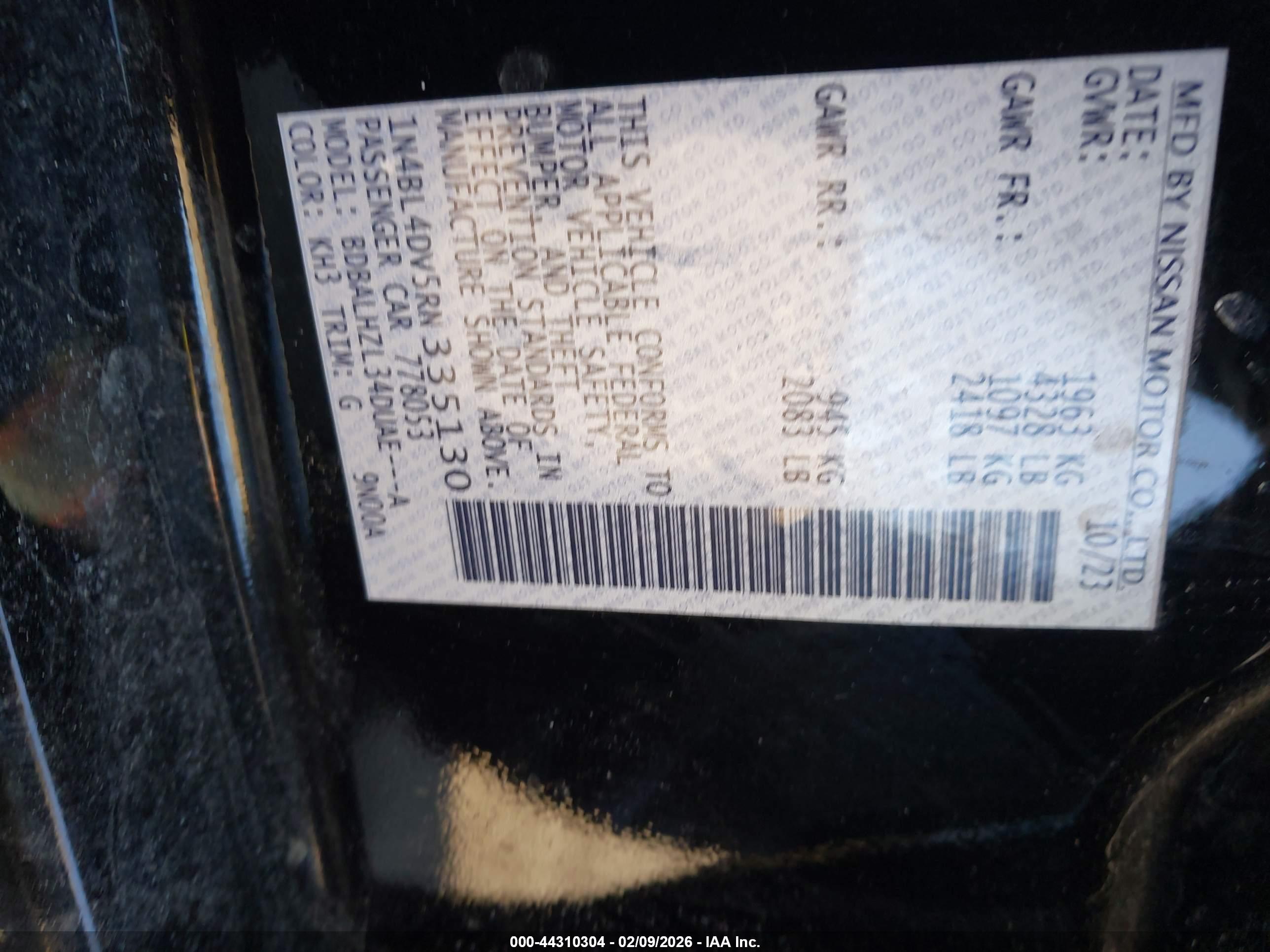 NISSAN ALTIMA image 9