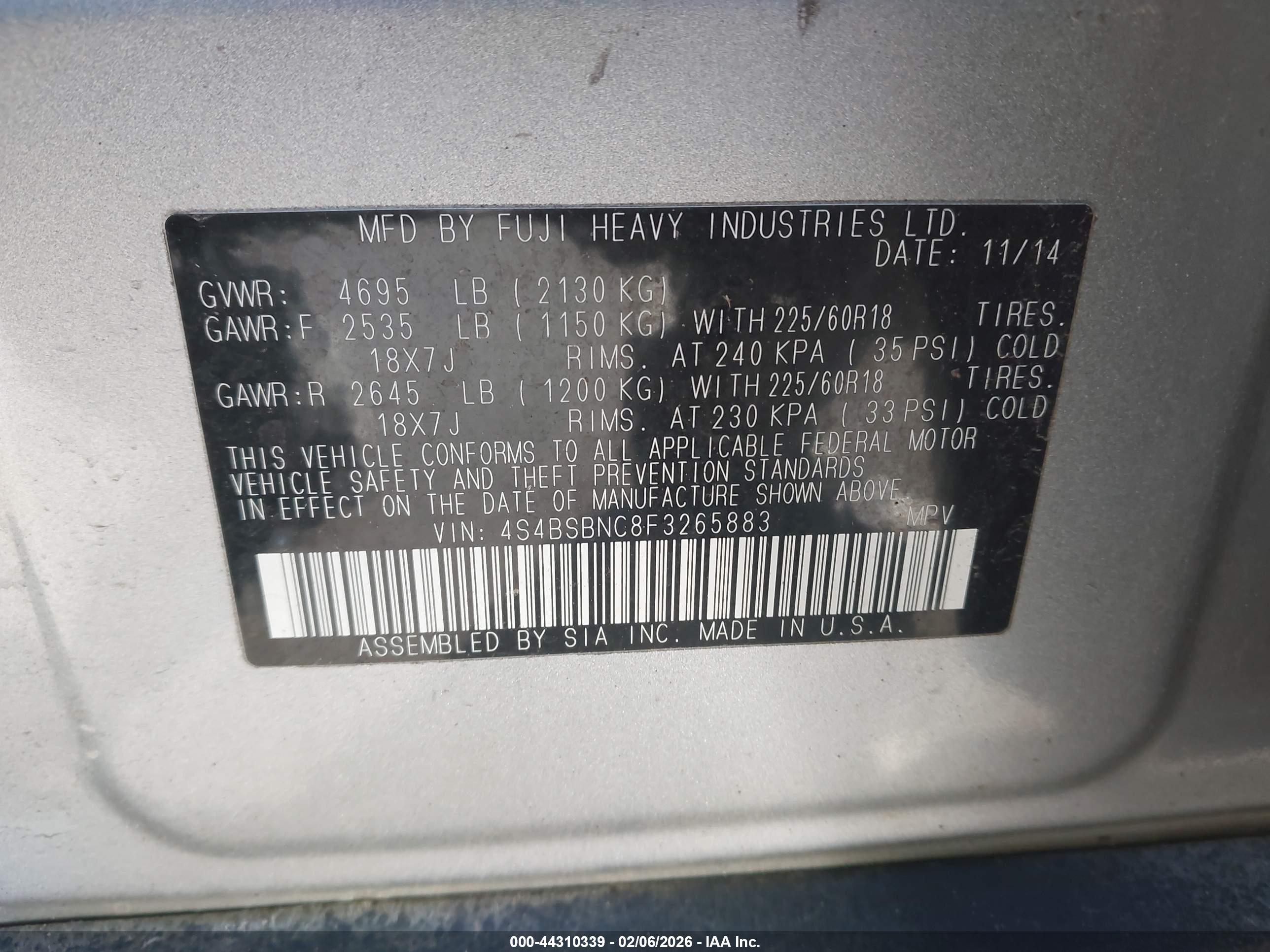 SUBARU OUTBACK image 9