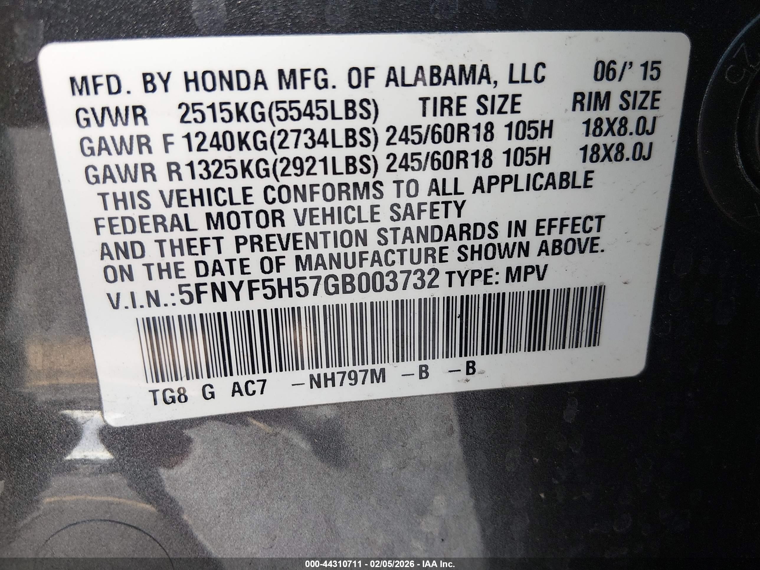 HONDA PILOT image 9