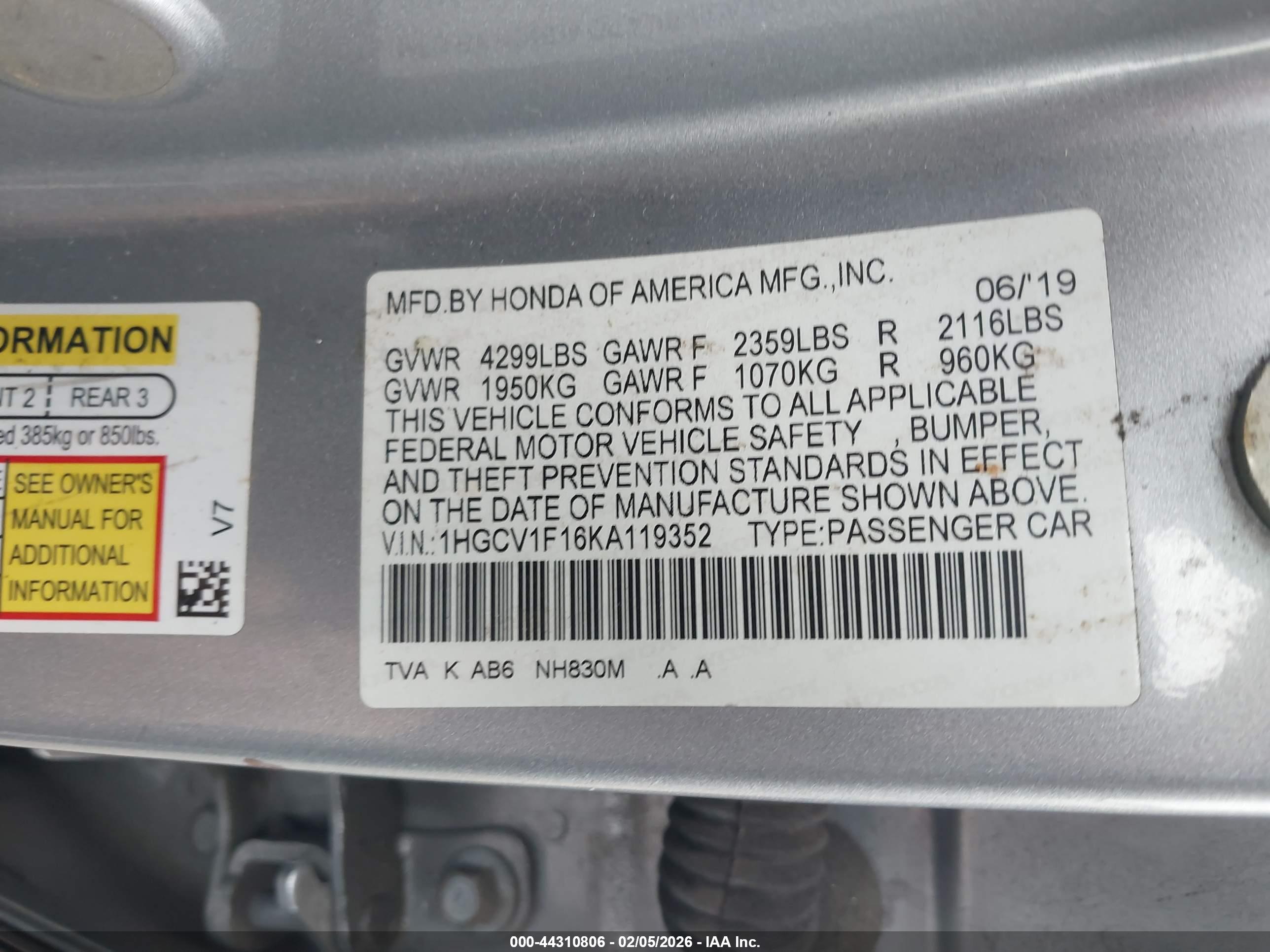 HONDA ACCORD image 9