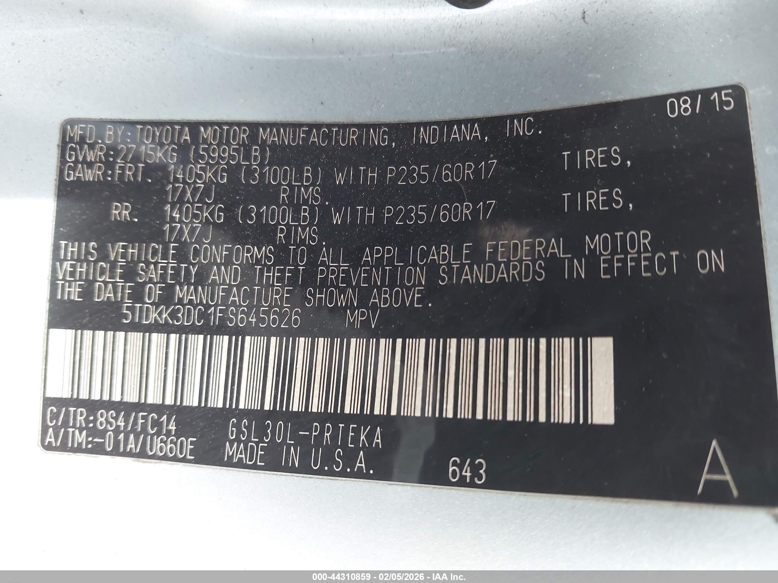 TOYOTA SIENNA image 9
