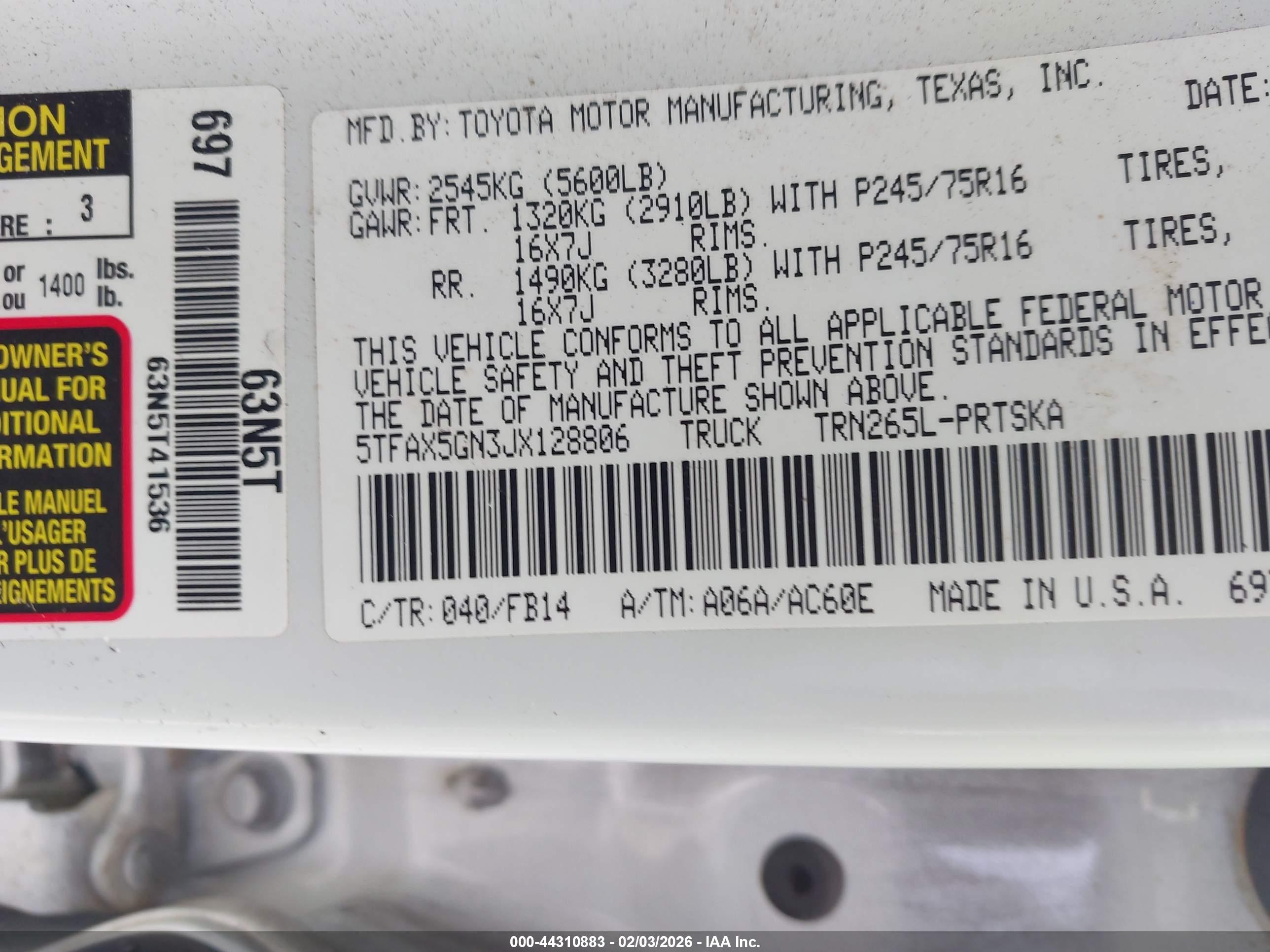 TOYOTA TACOMA image 9