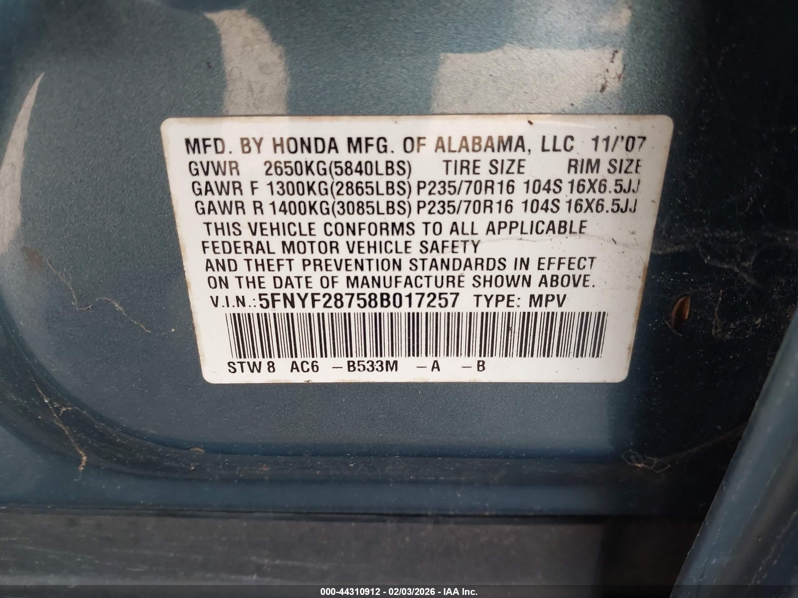 HONDA PILOT image 9