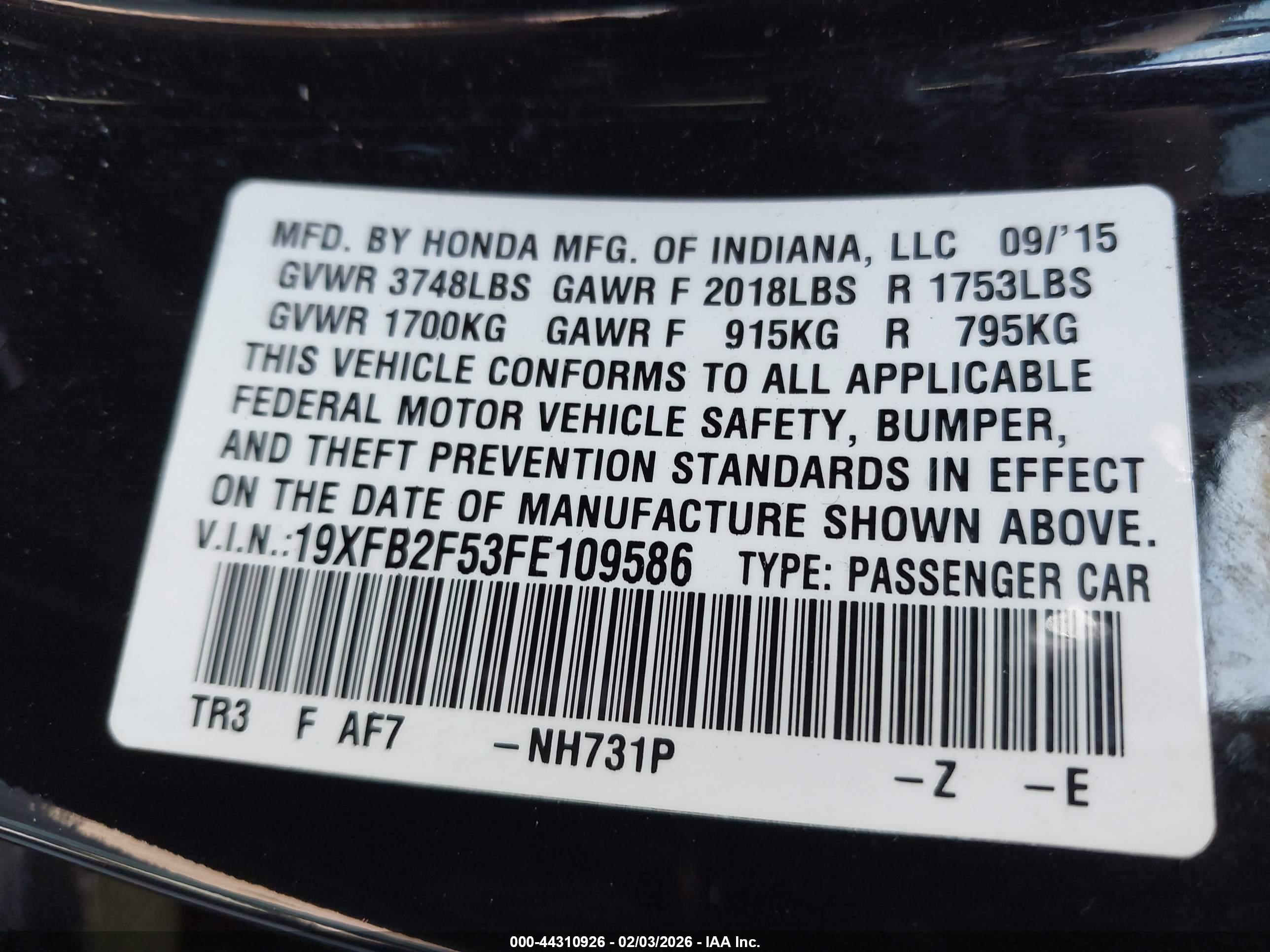 HONDA CIVIC image 9