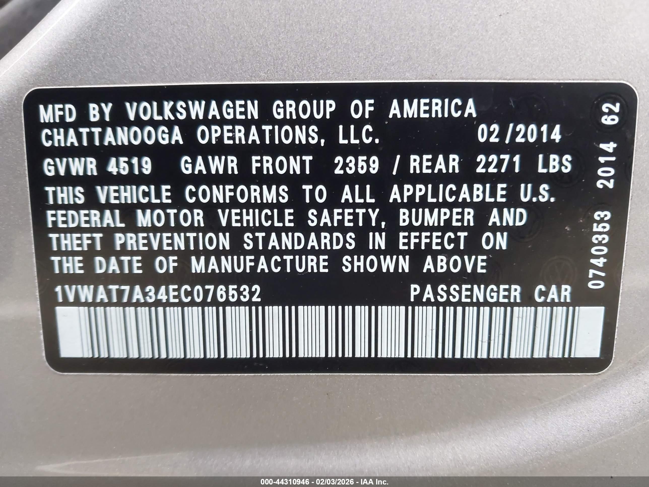 VOLKSWAGEN PASSAT image 9