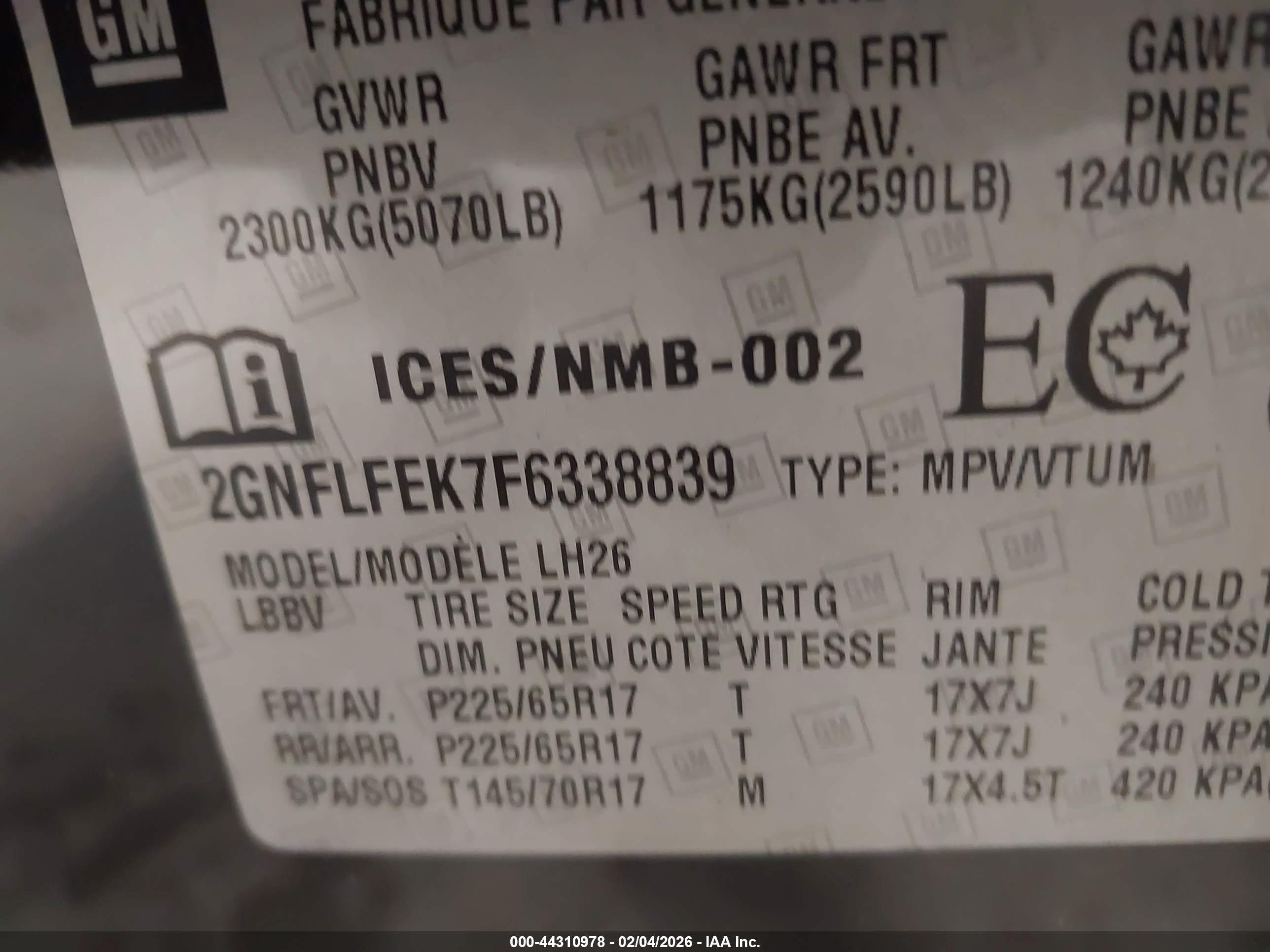 CHEVROLET EQUINOX image 9