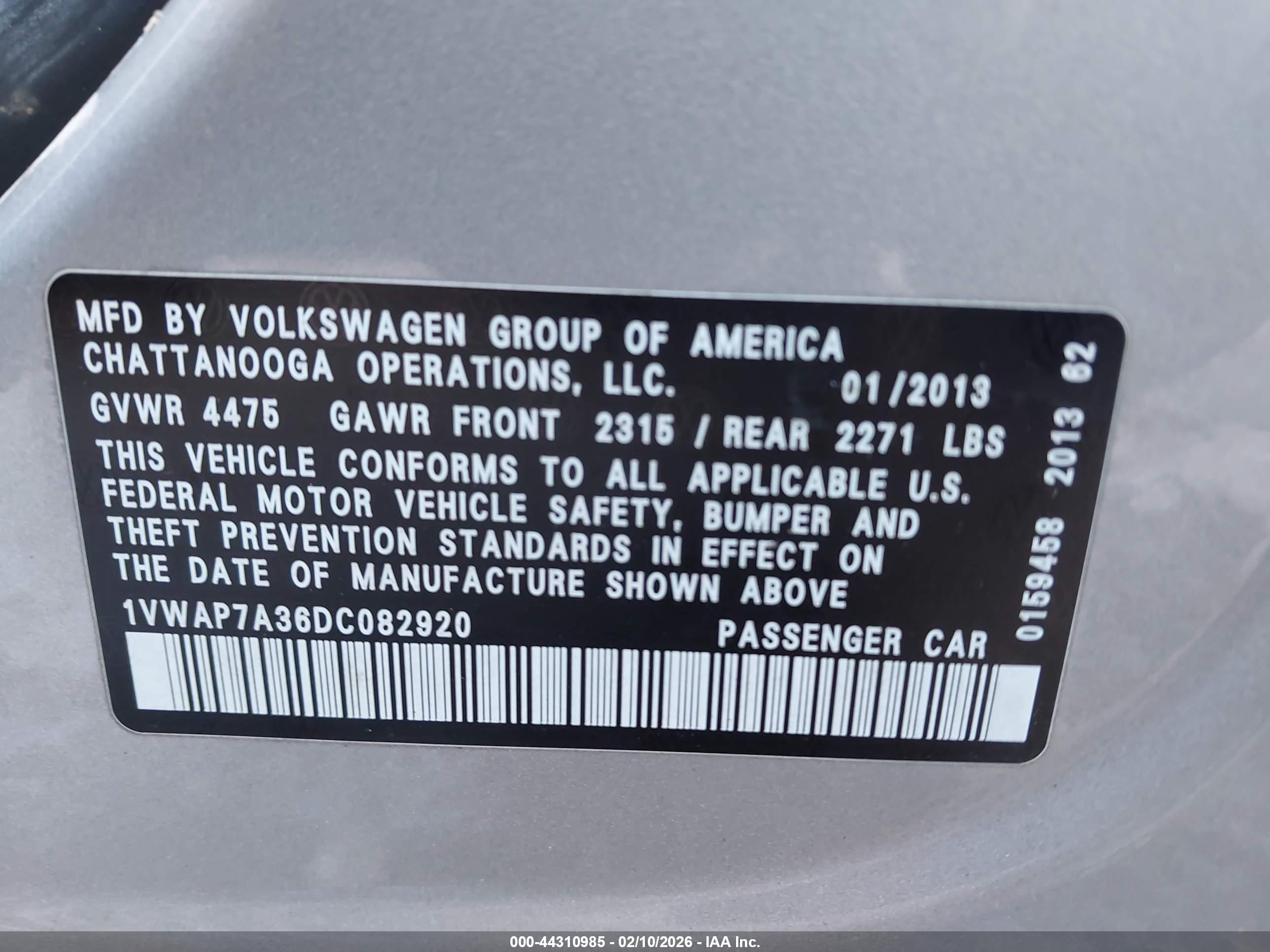VOLKSWAGEN PASSAT image 9