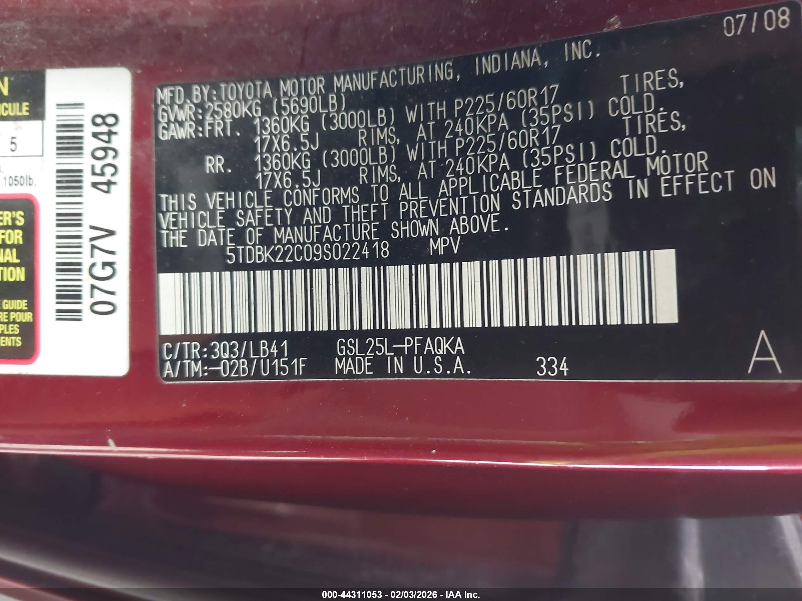 TOYOTA SIENNA image 9