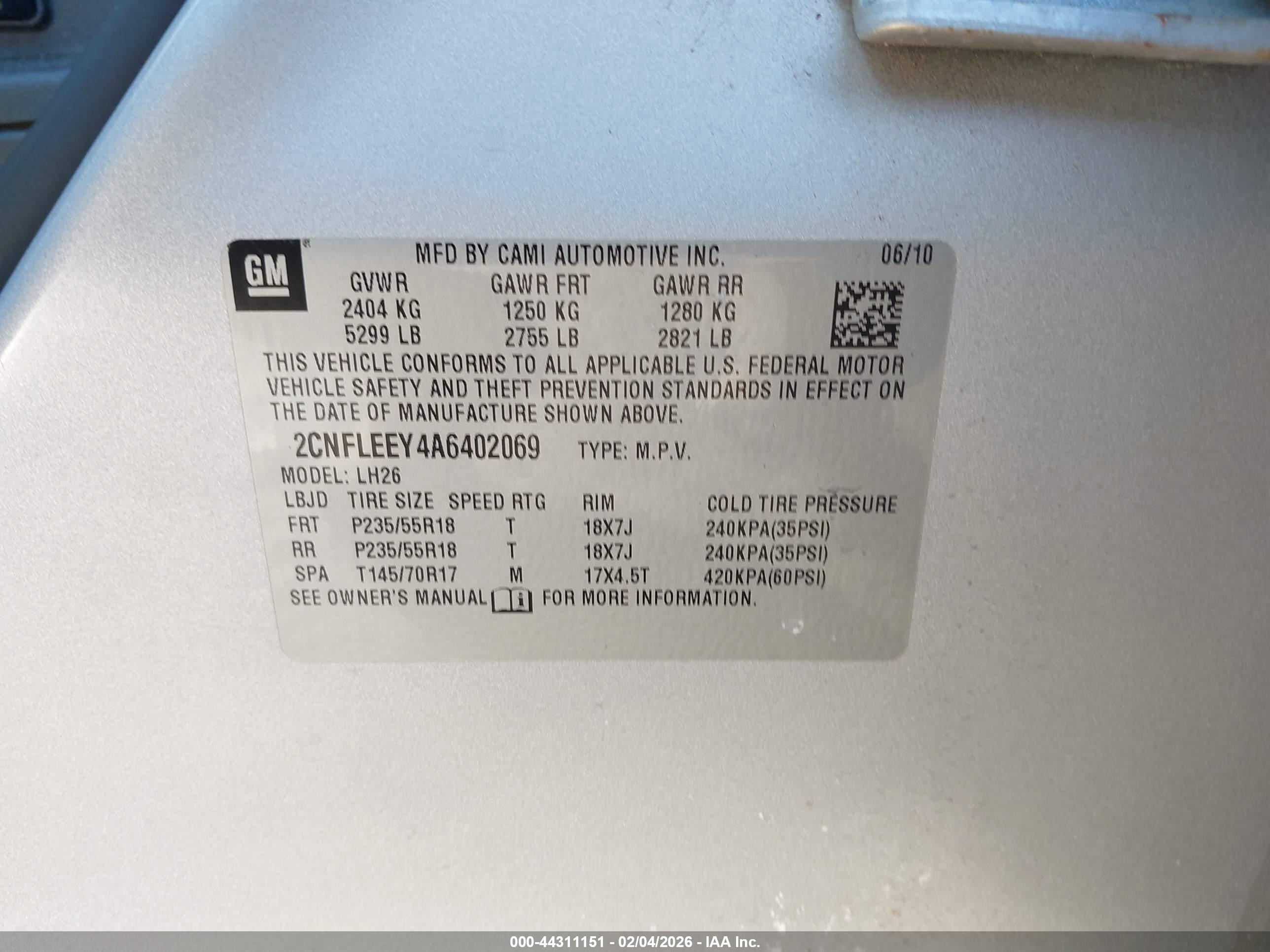 CHEVROLET EQUINOX image 9