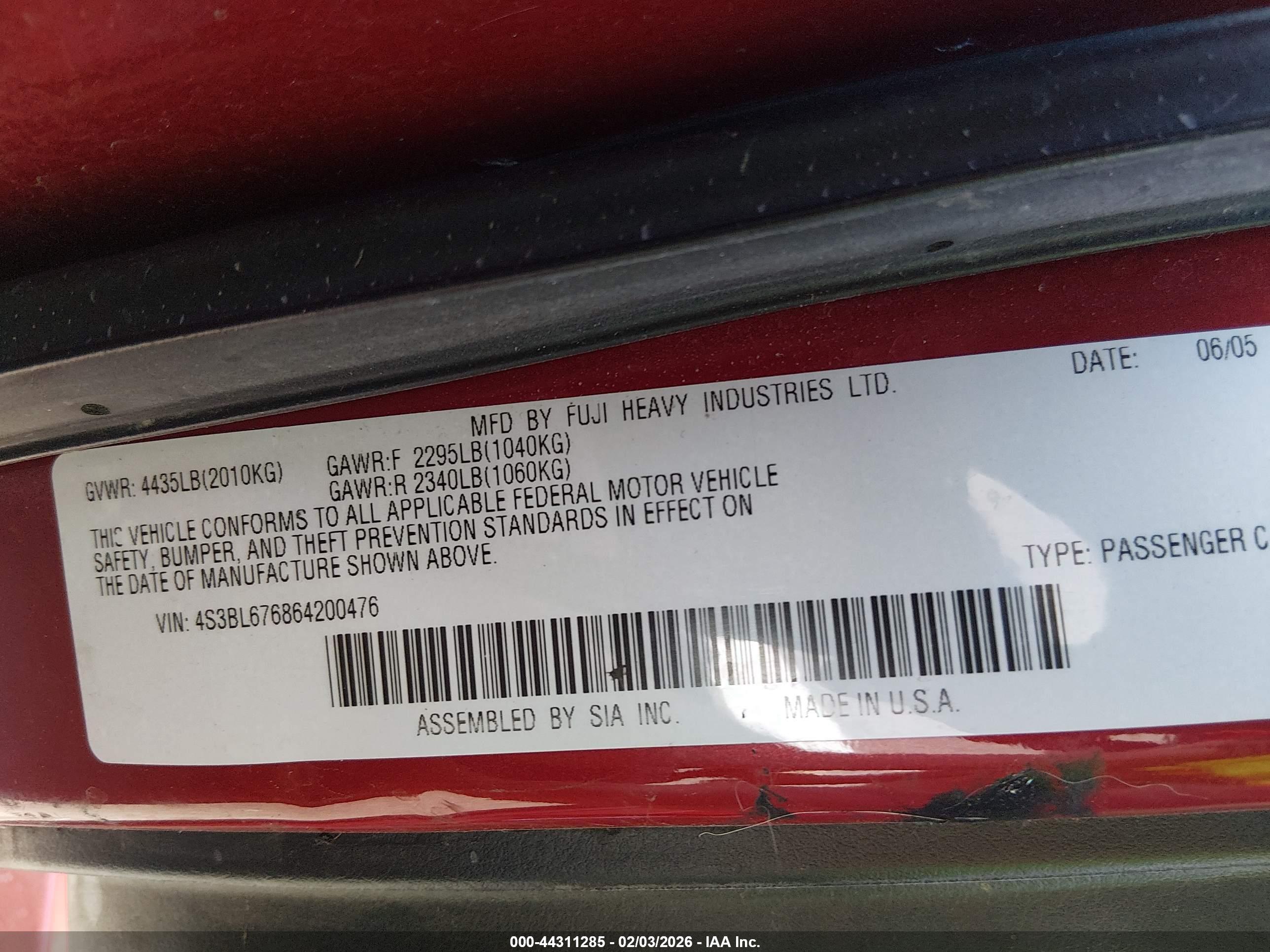SUBARU LEGACY image 9