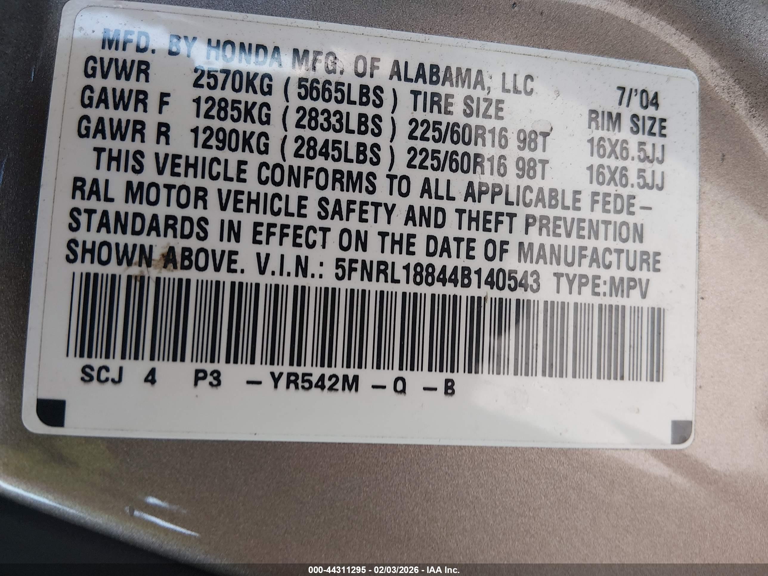 HONDA ODYSSEY image 9