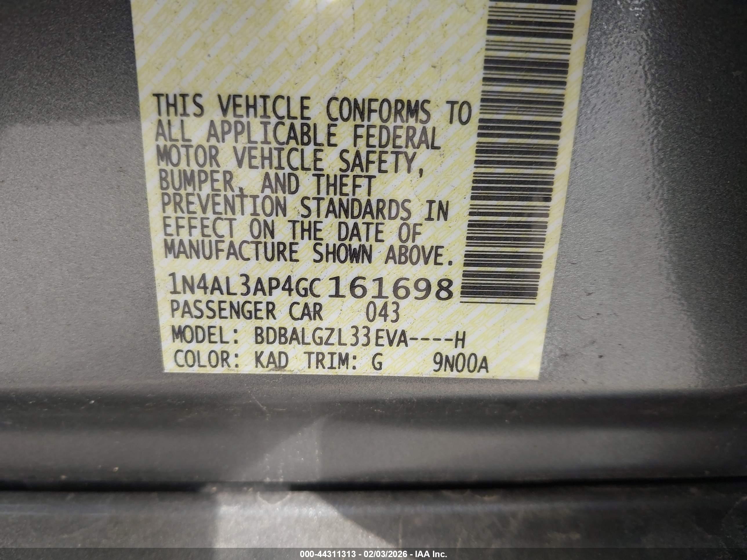 NISSAN ALTIMA image 9