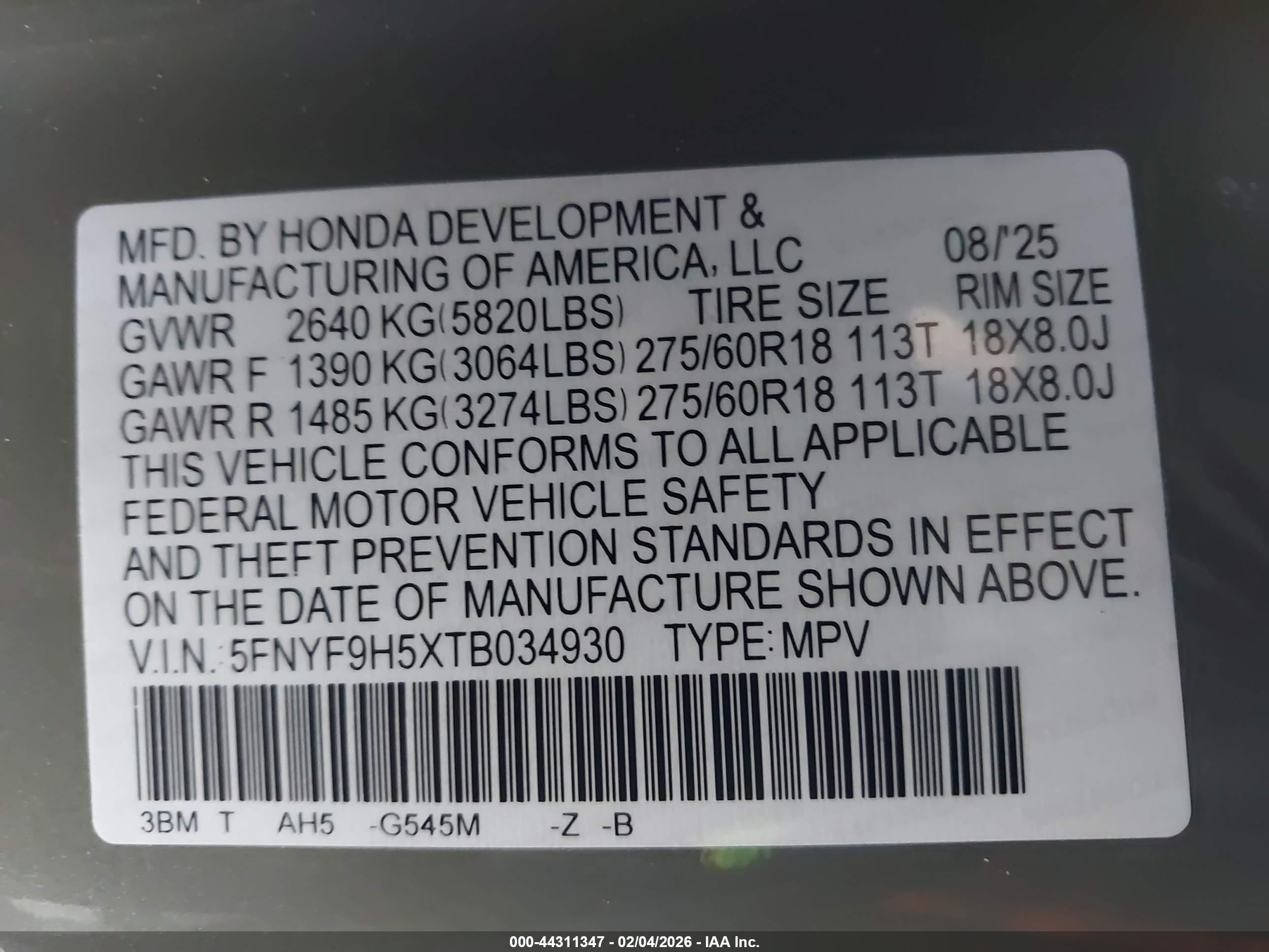 HONDA PASSPORT image 9