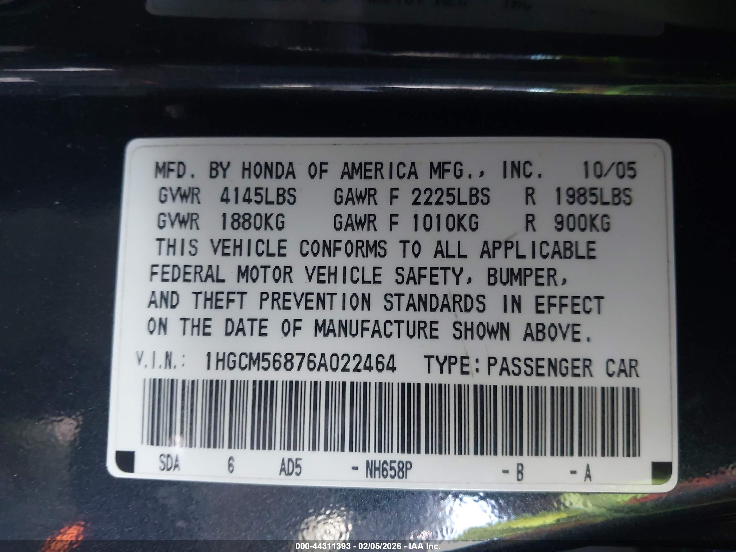HONDA ACCORD image 9