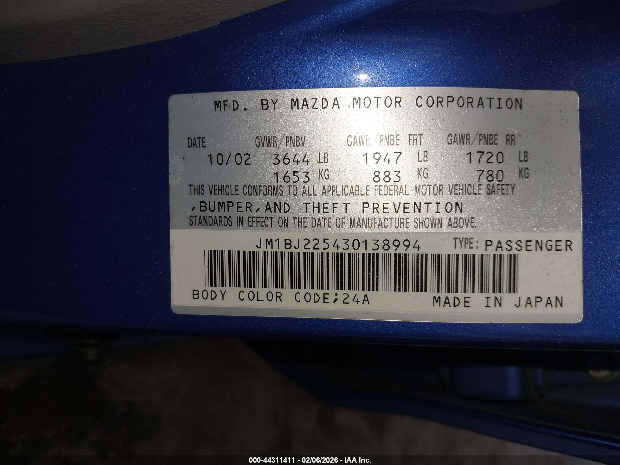 MAZDA PROTEGE image 9
