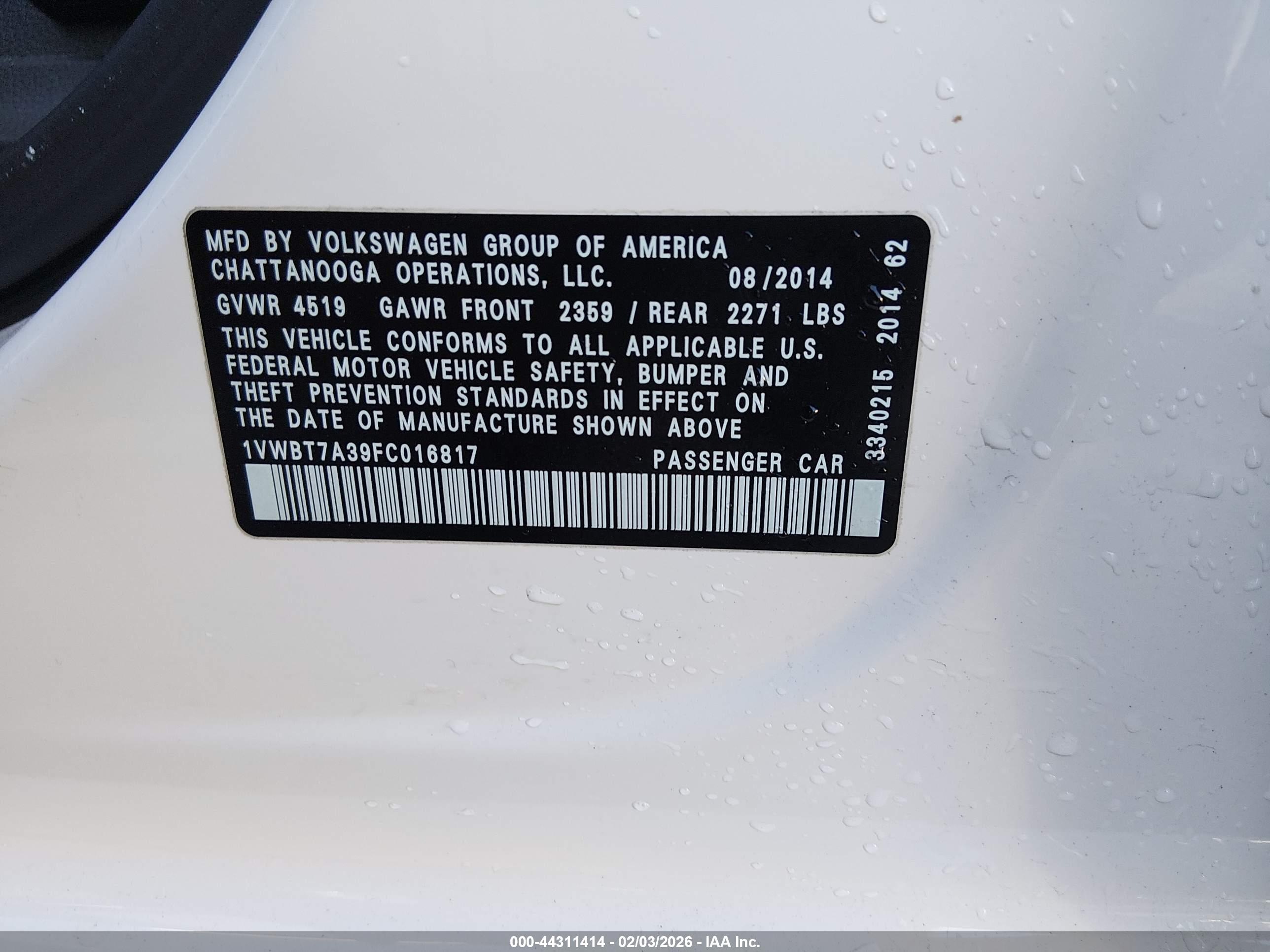 VOLKSWAGEN PASSAT image 9