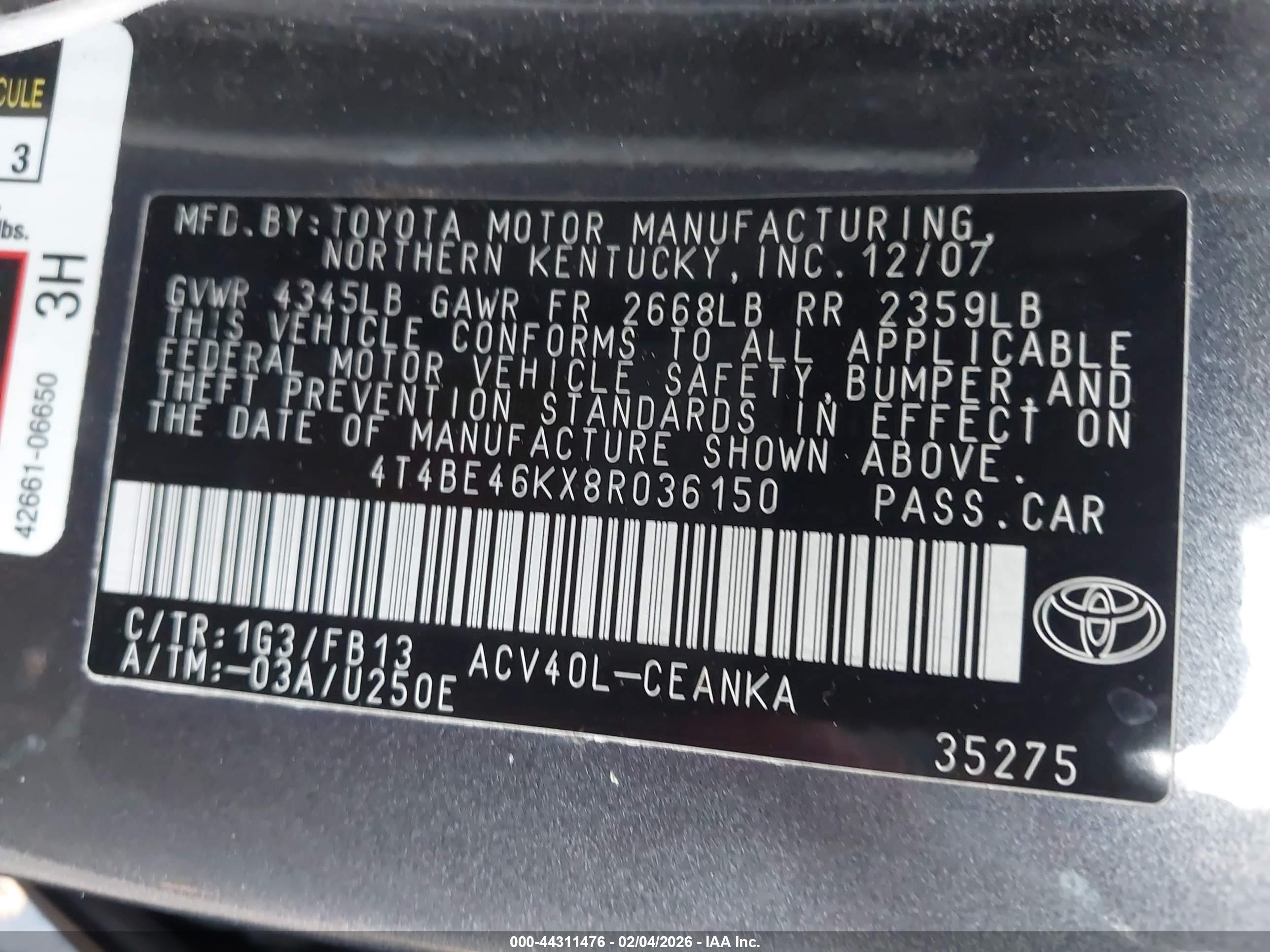 TOYOTA CAMRY image 9