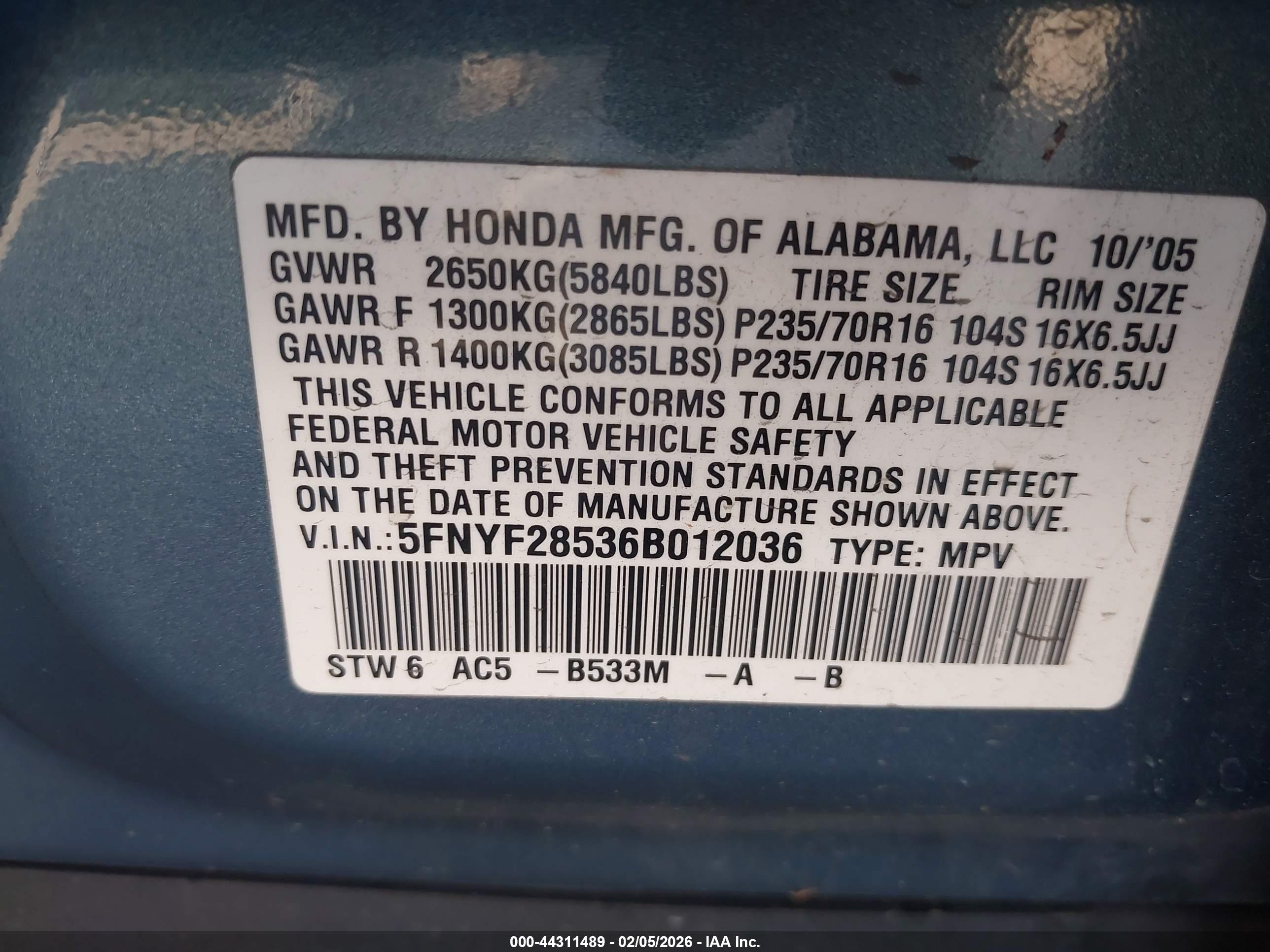 HONDA PILOT image 9