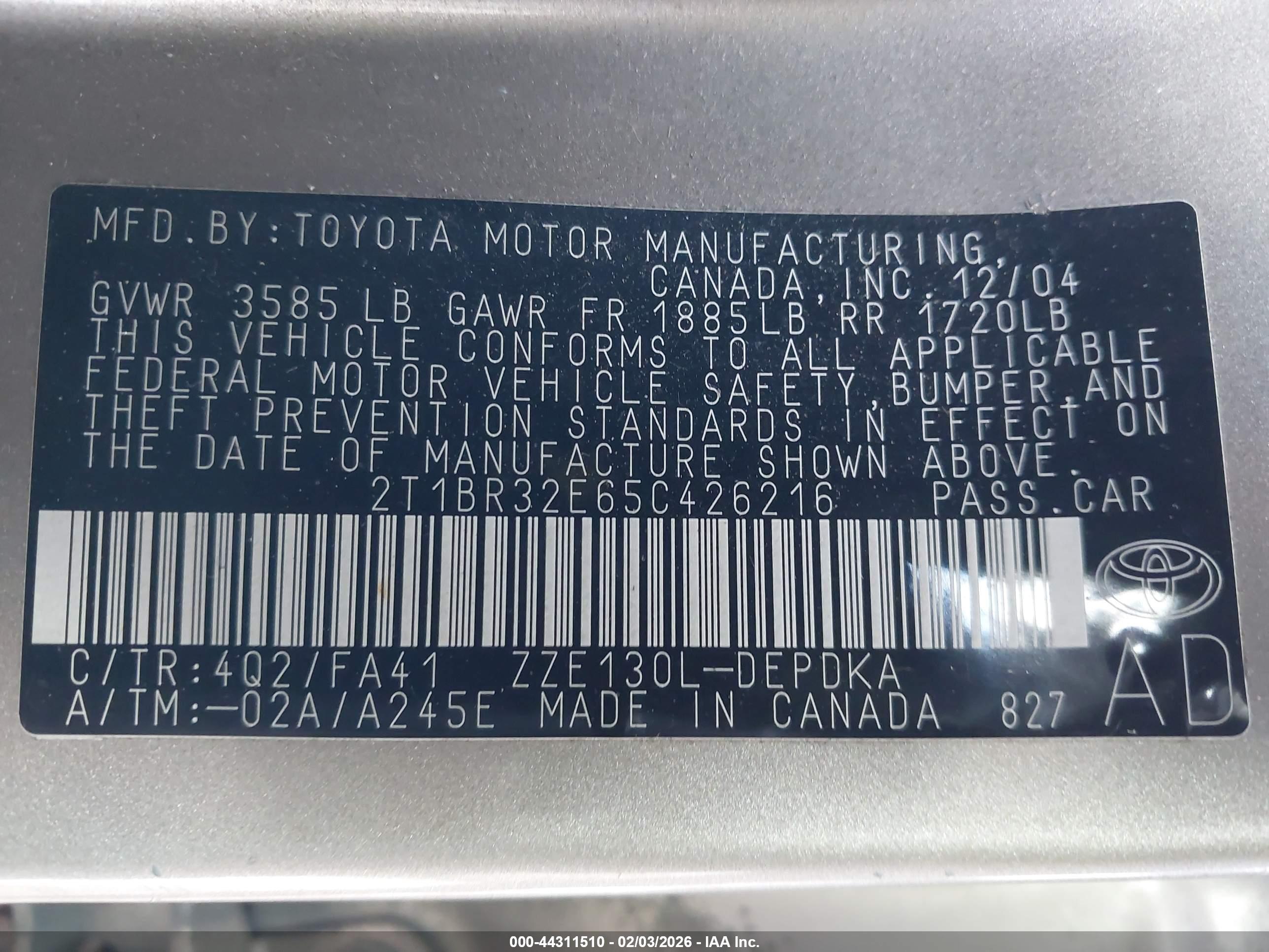 TOYOTA COROLLA image 9