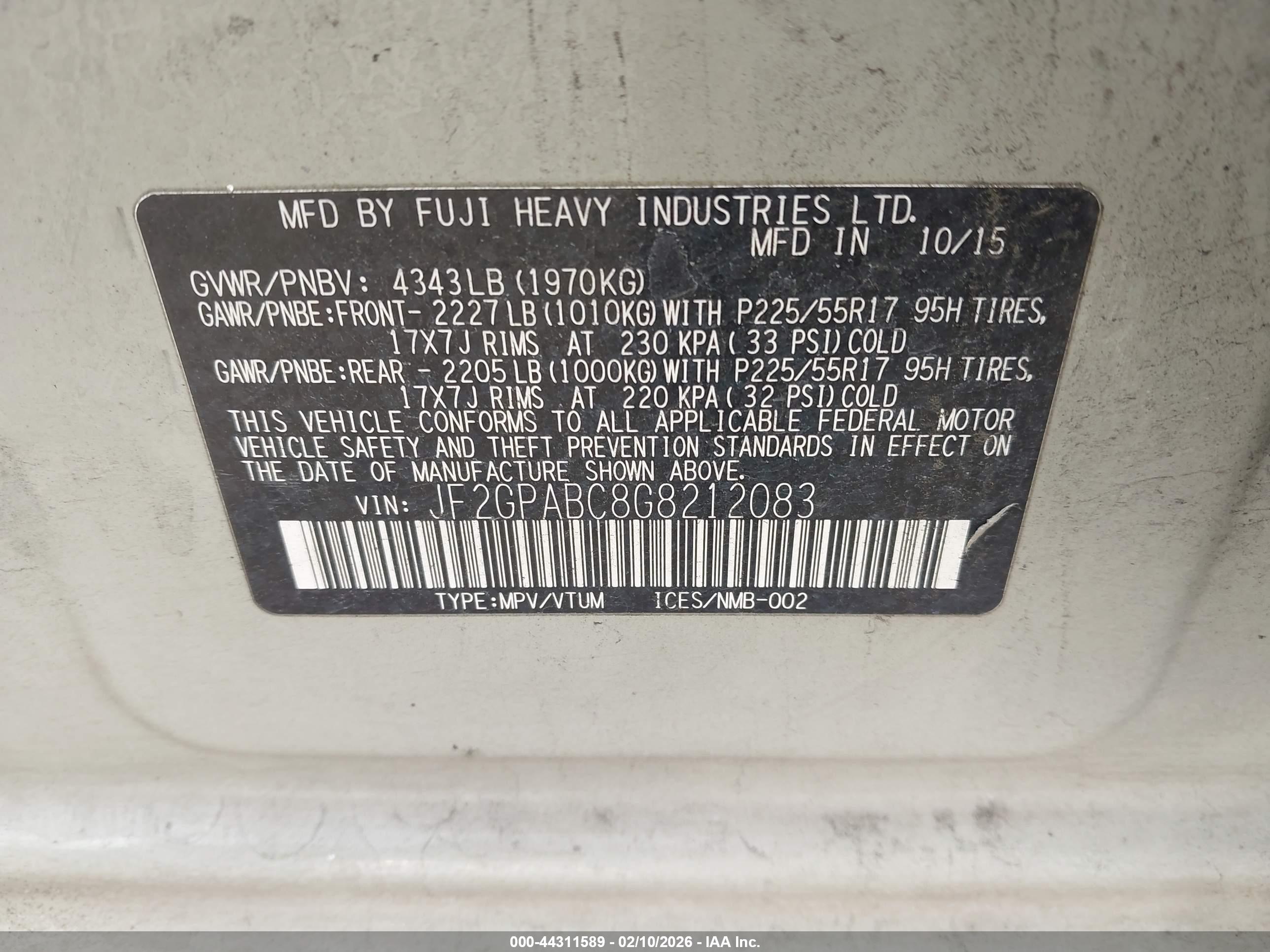SUBARU CROSSTREK image 9