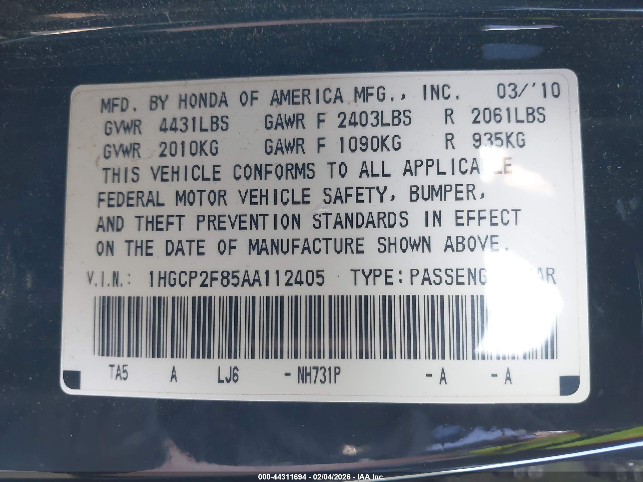 HONDA ACCORD image 9