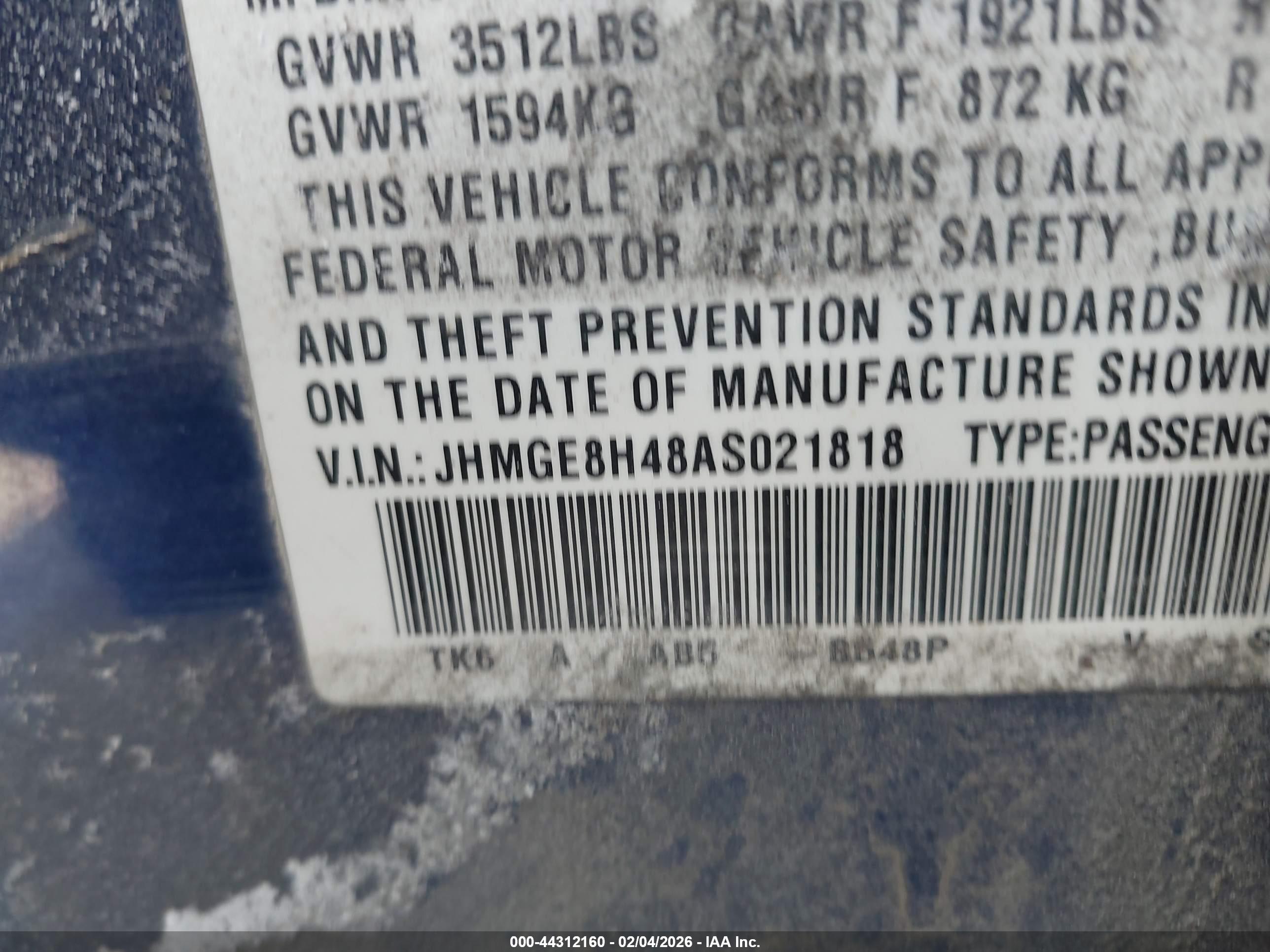 HONDA FIT image 9