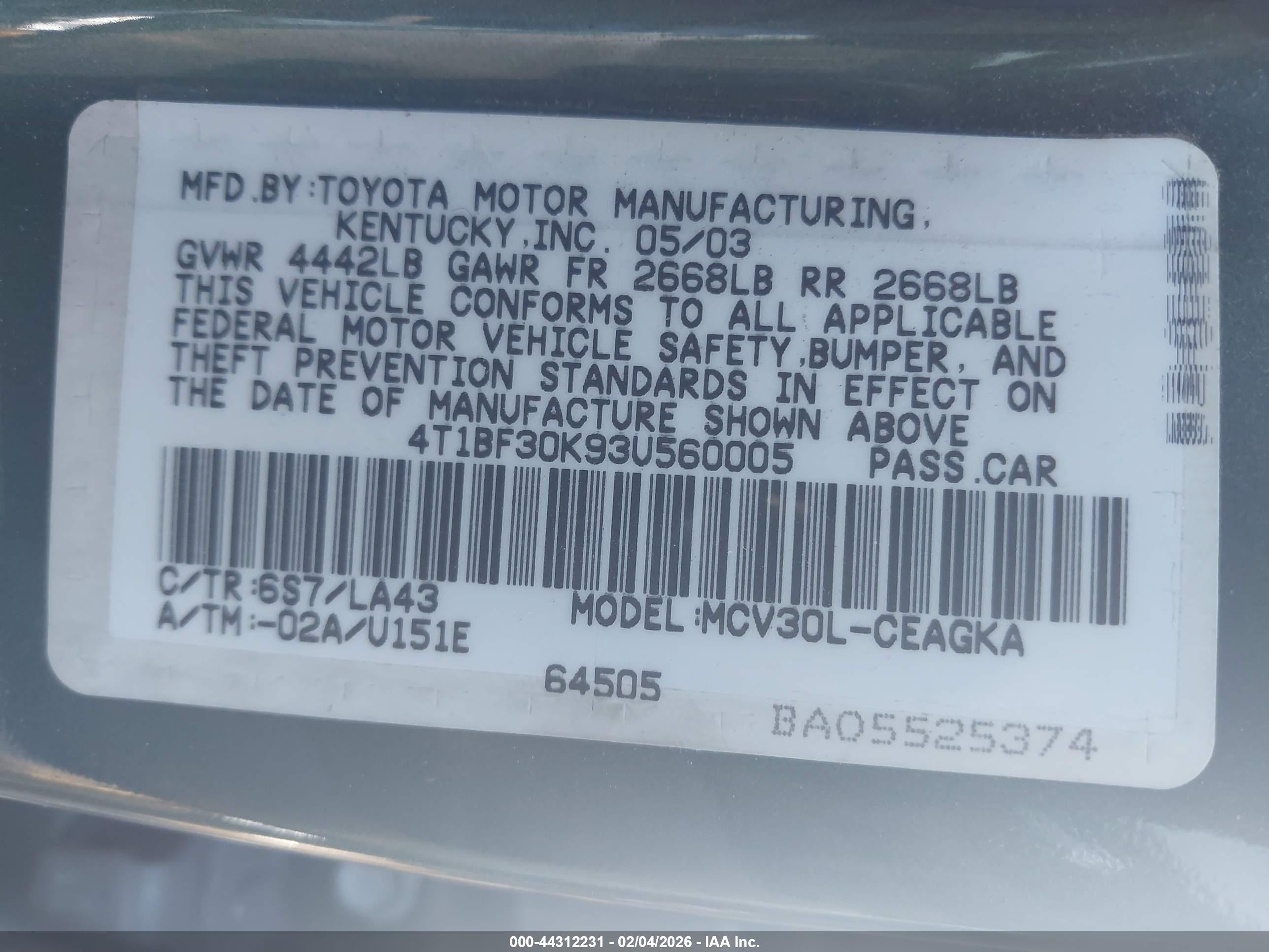 TOYOTA CAMRY image 9