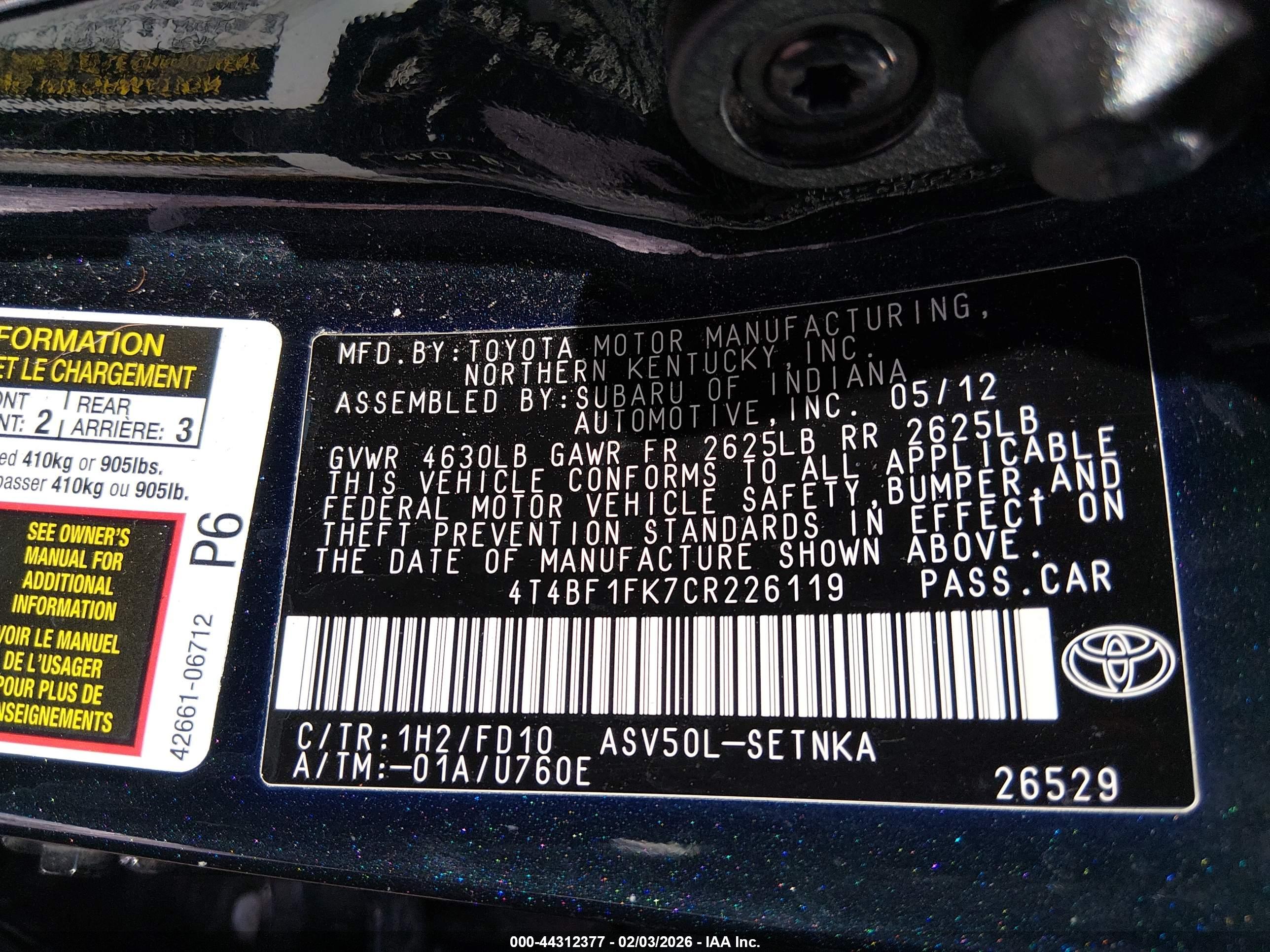 TOYOTA CAMRY image 9
