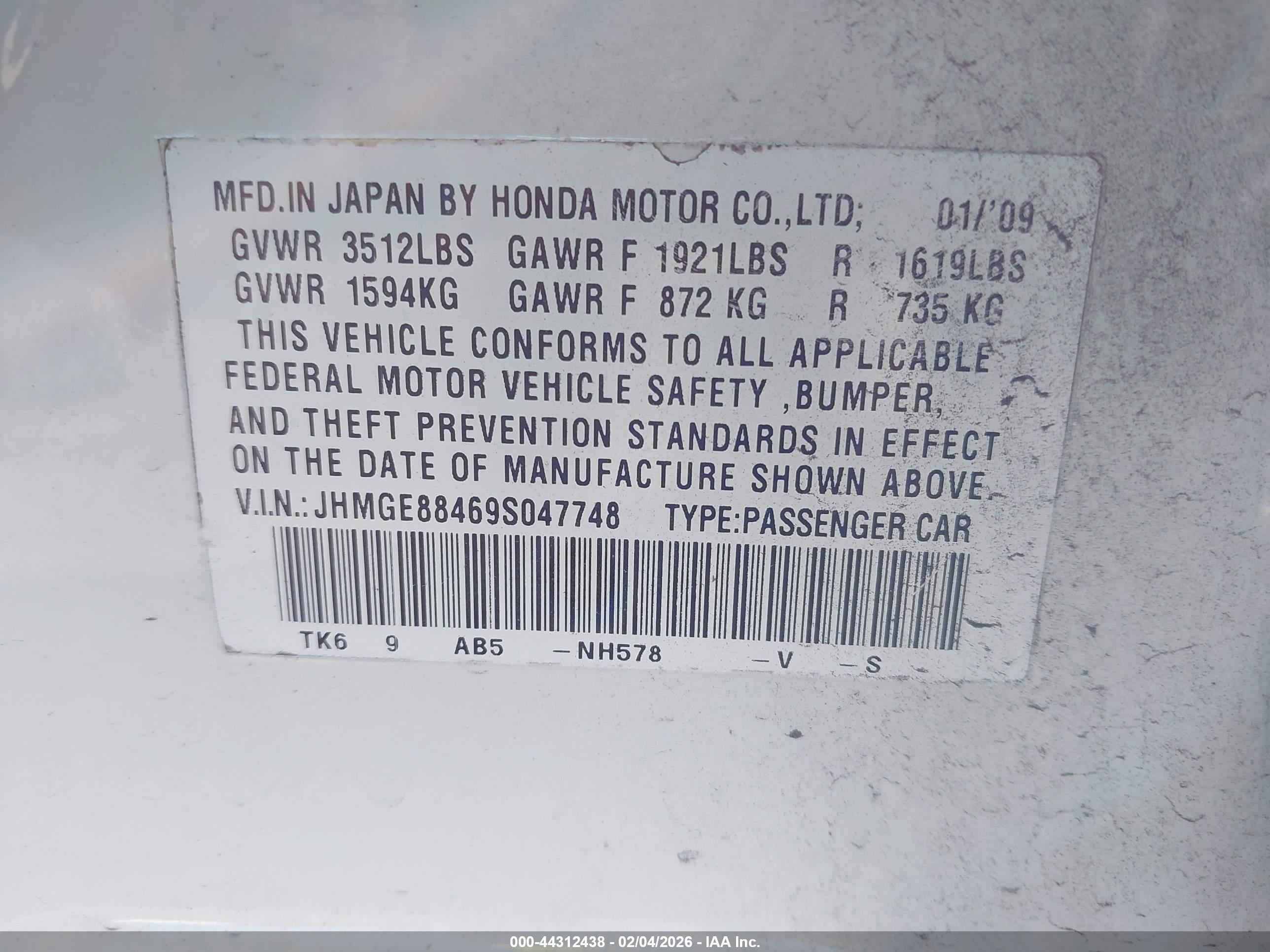 HONDA FIT image 9