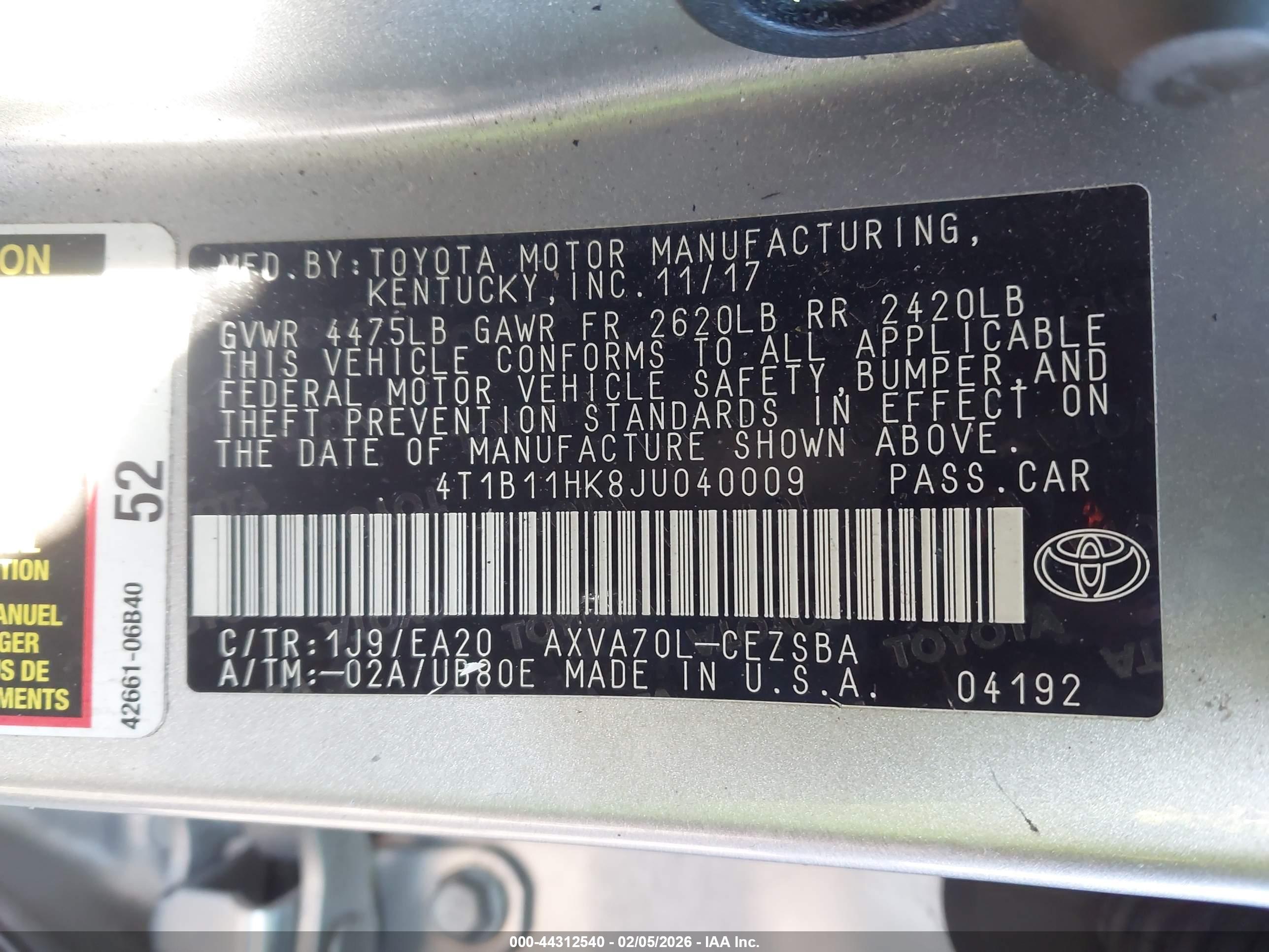TOYOTA CAMRY image 9