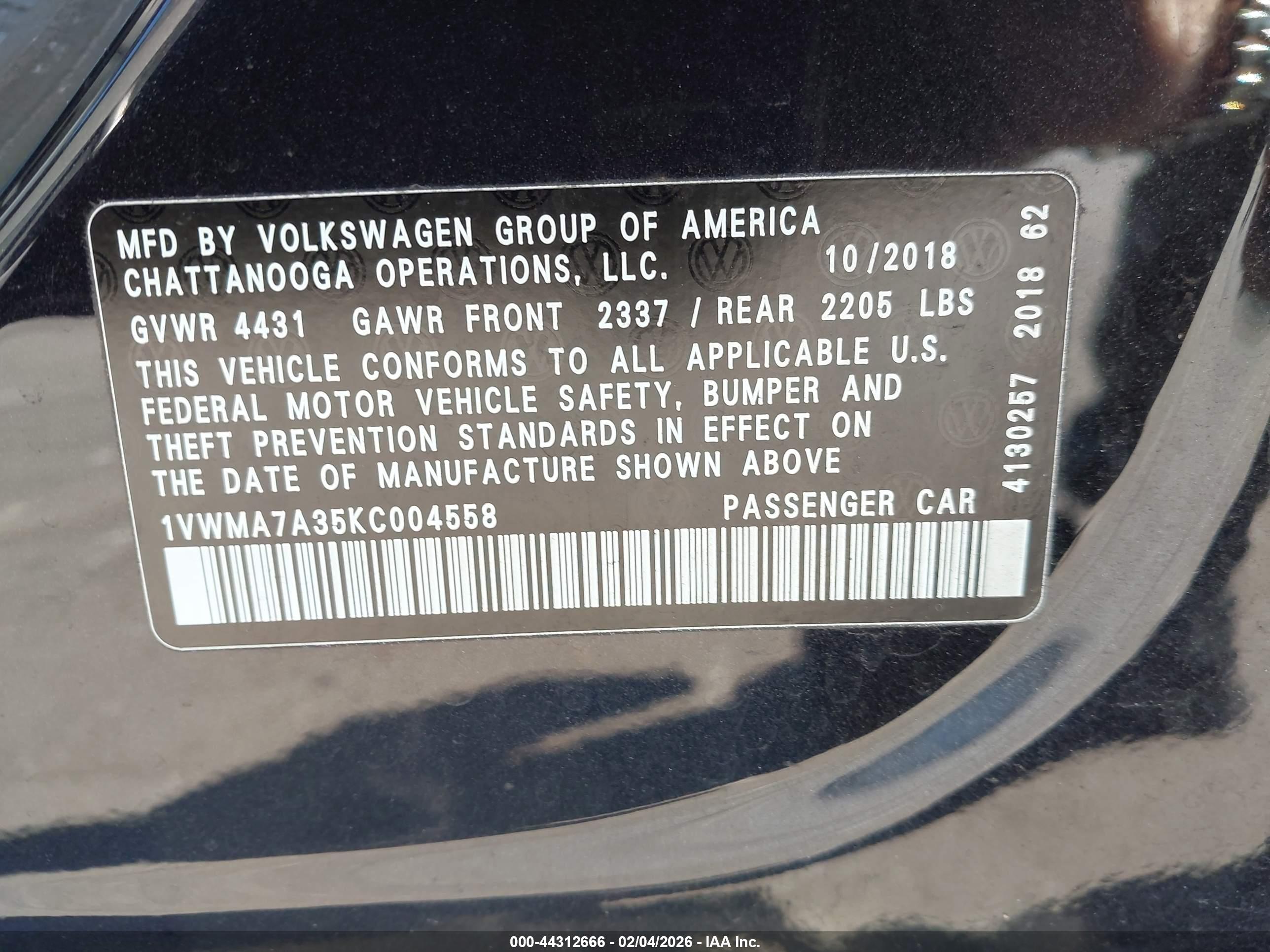 VOLKSWAGEN PASSAT image 9