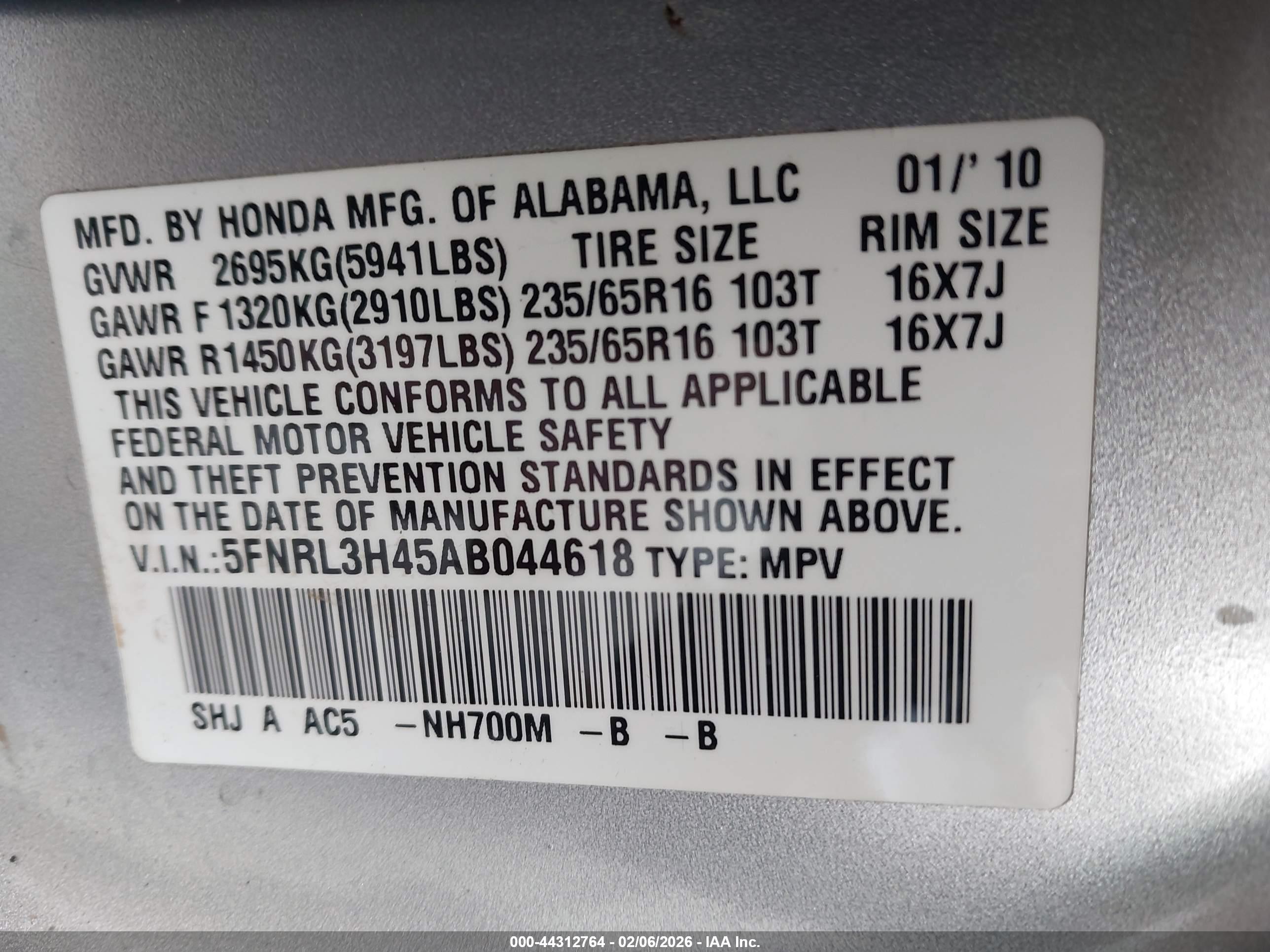 HONDA ODYSSEY image 9