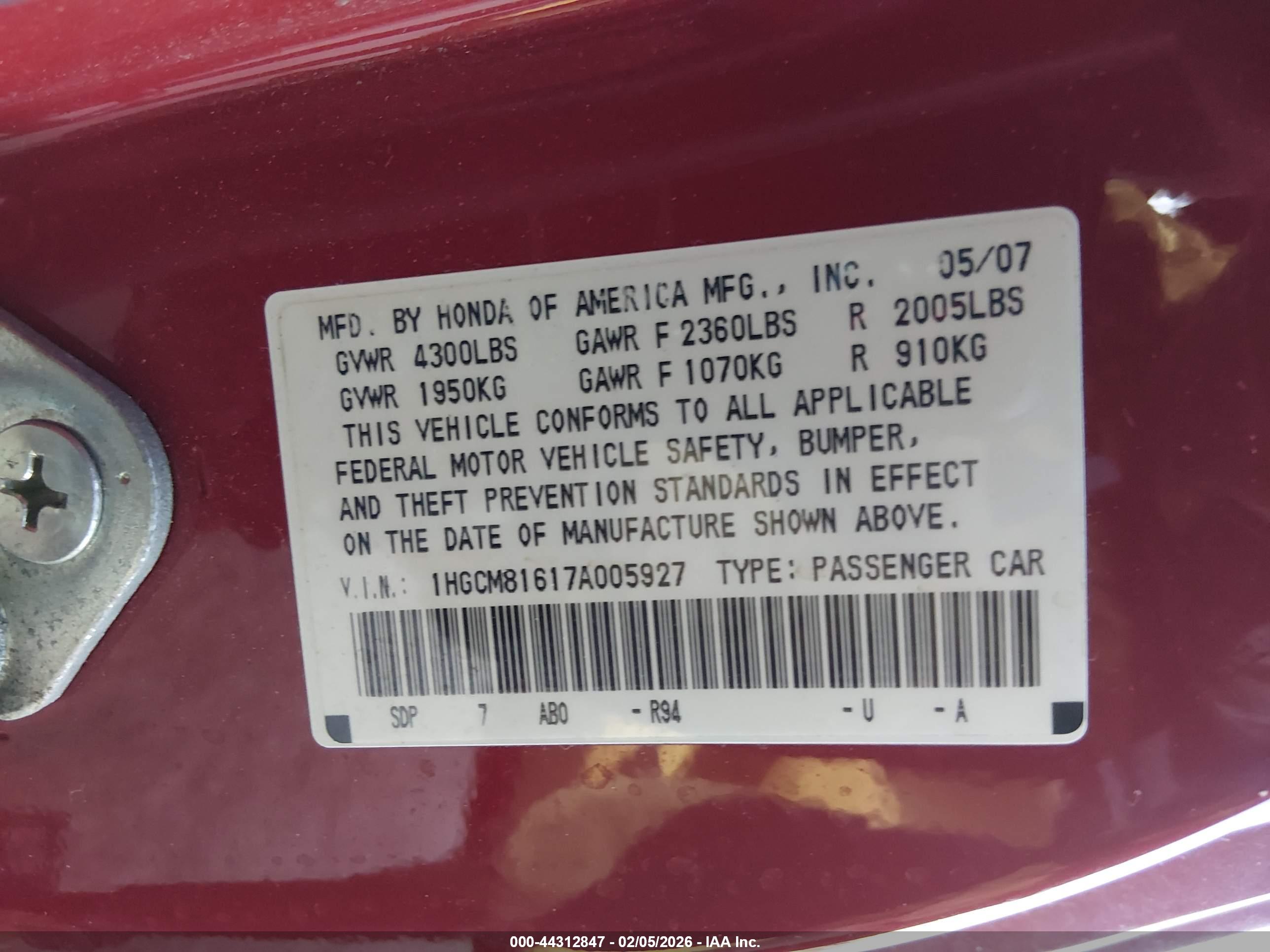 HONDA ACCORD image 9