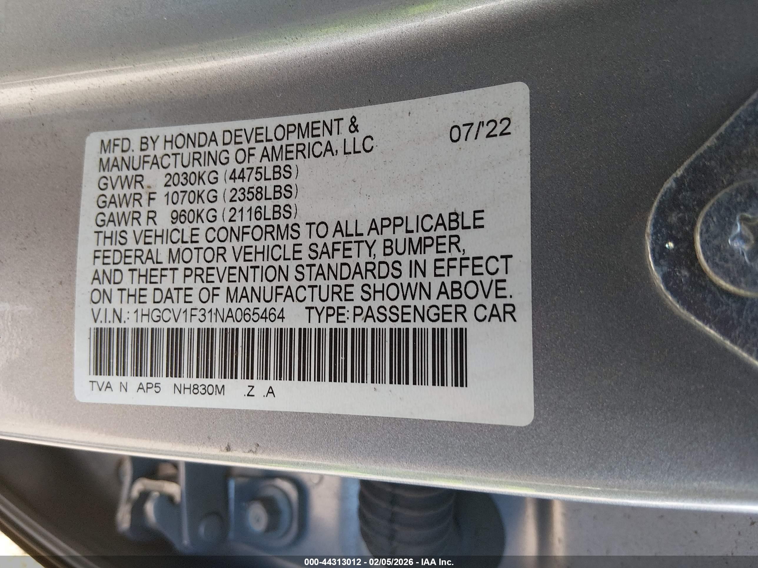 HONDA ACCORD image 9