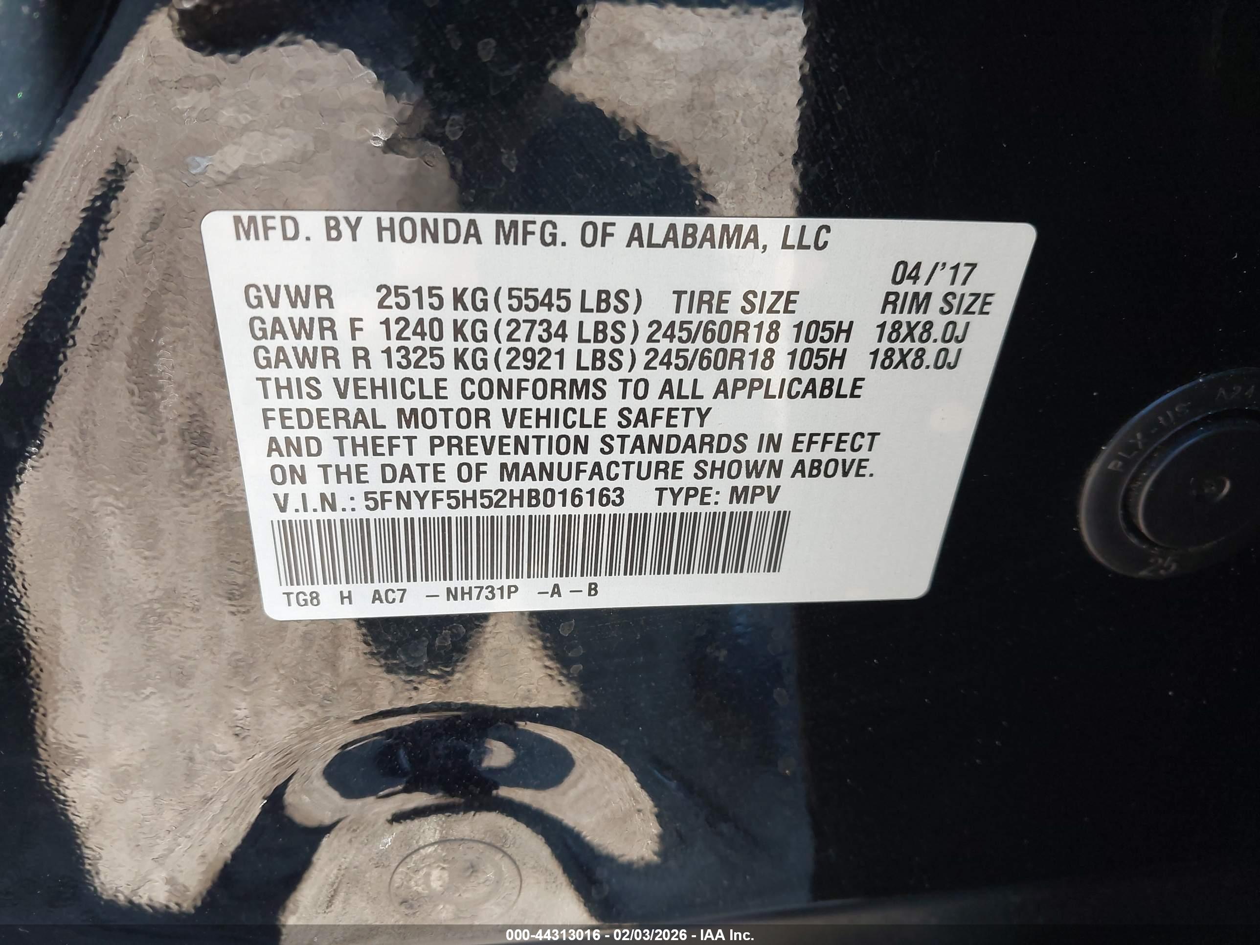 HONDA PILOT image 9