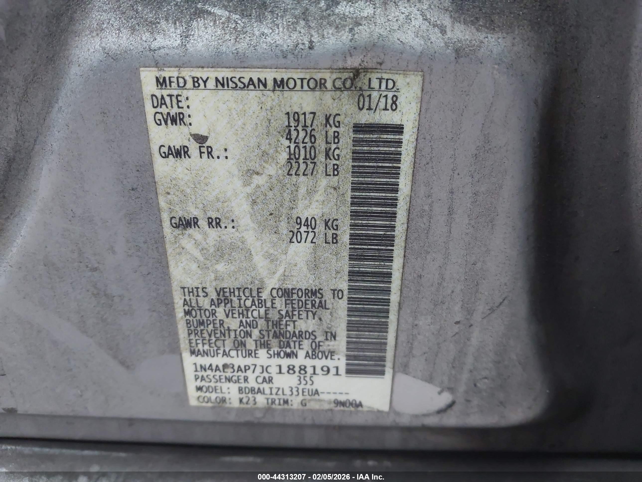 NISSAN ALTIMA image 9