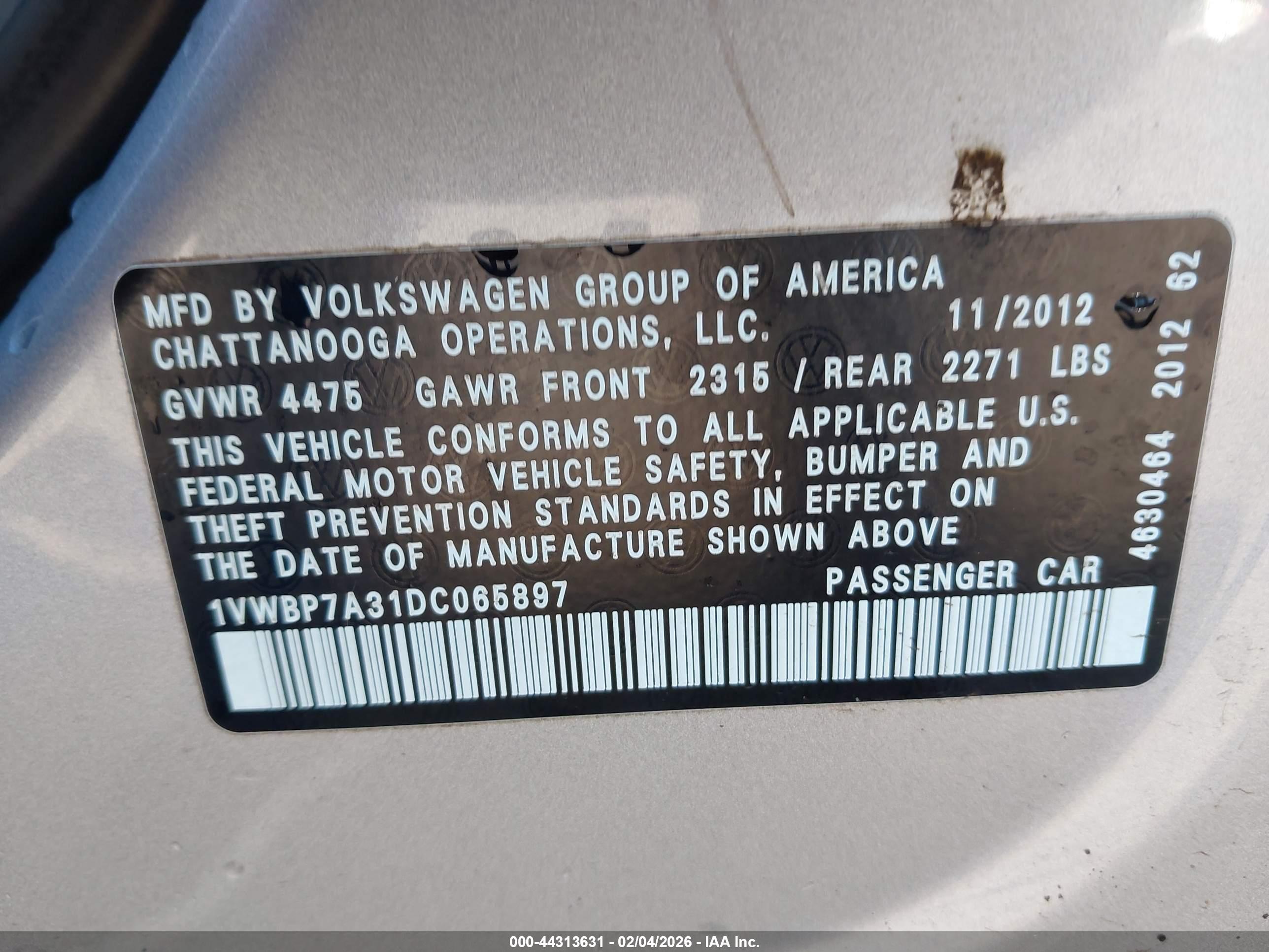 VOLKSWAGEN PASSAT image 9