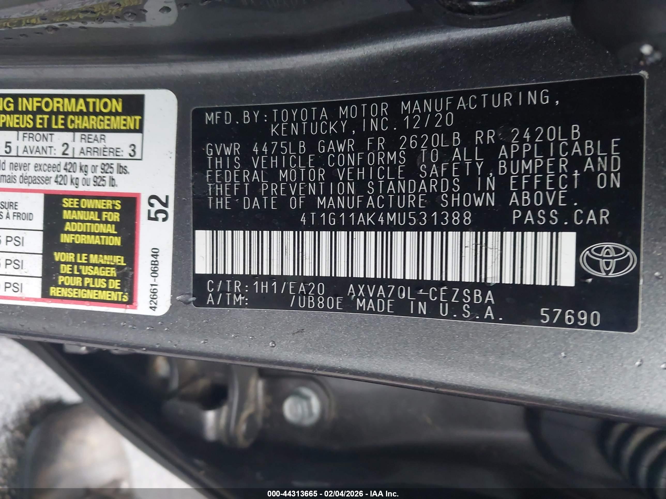 TOYOTA CAMRY image 9