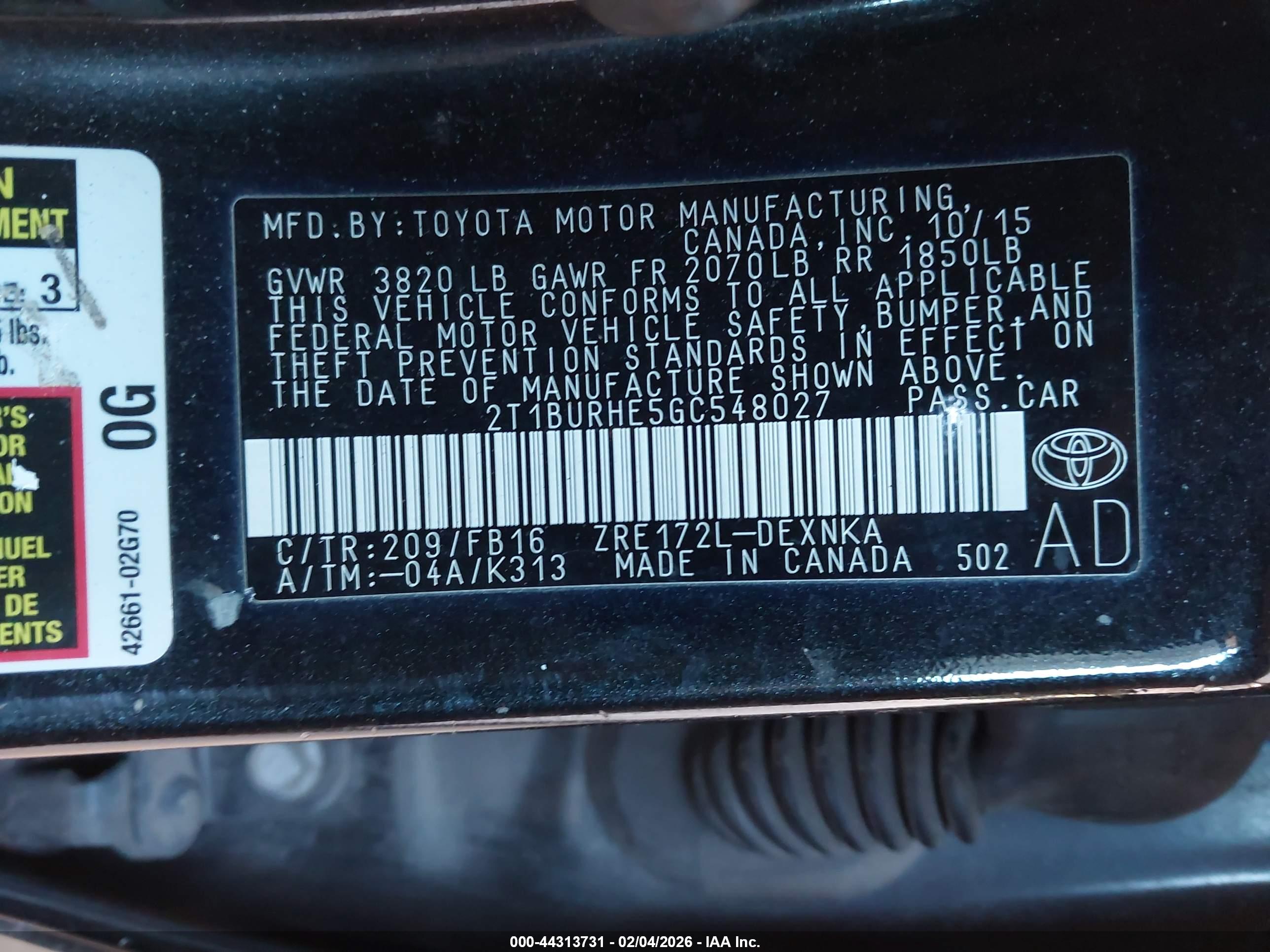 TOYOTA COROLLA image 9