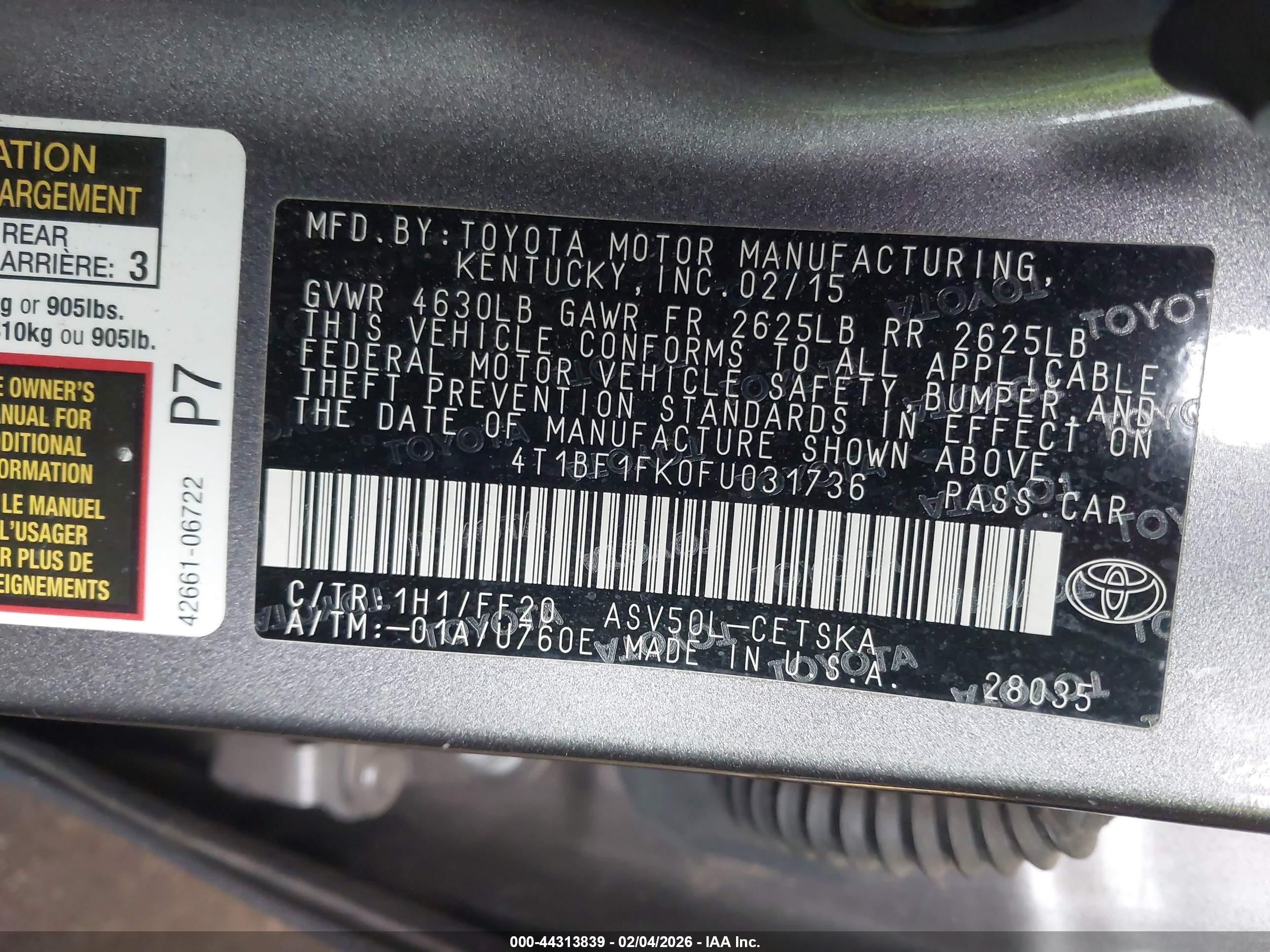 TOYOTA CAMRY image 9