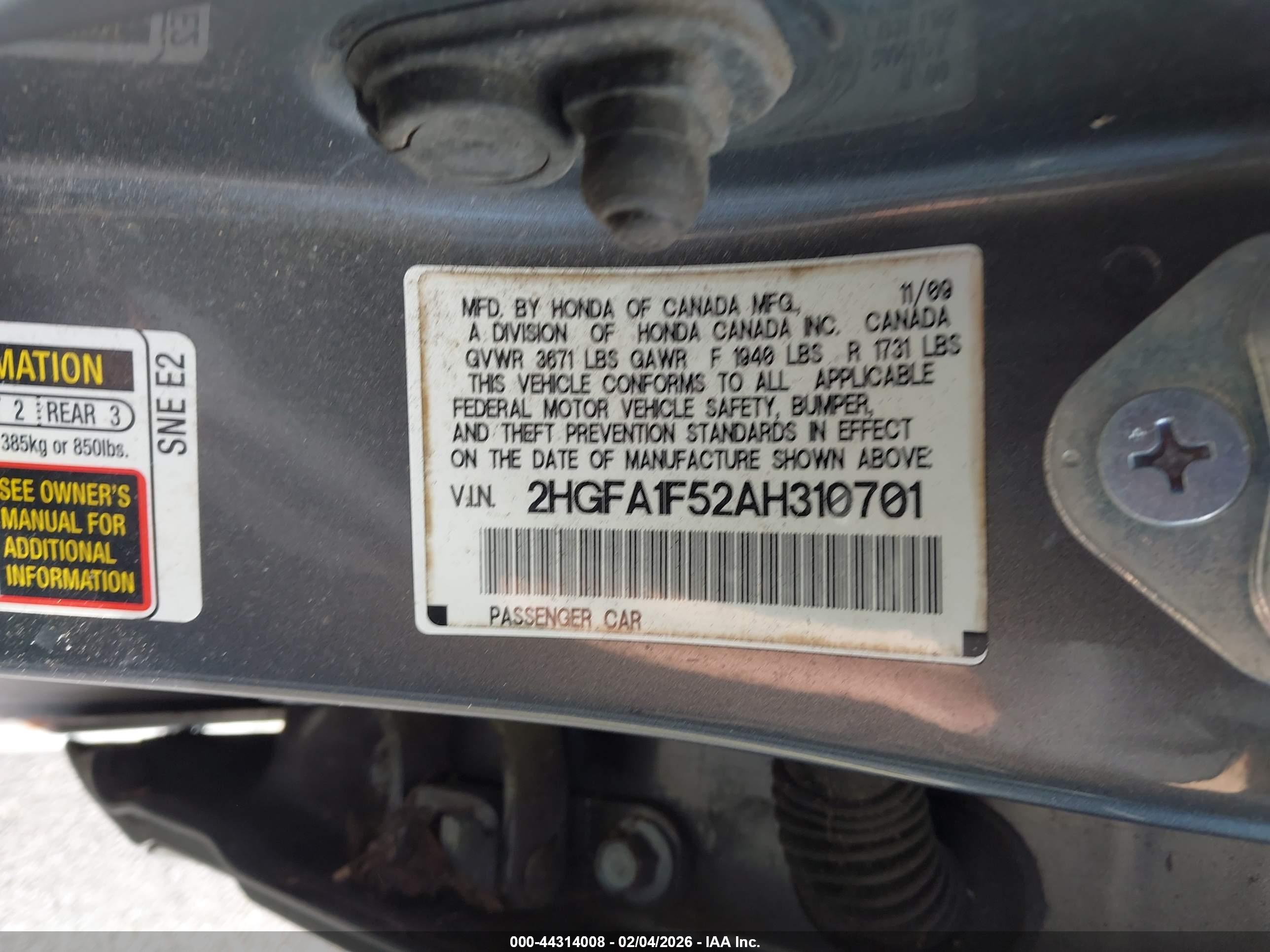 HONDA CIVIC image 9