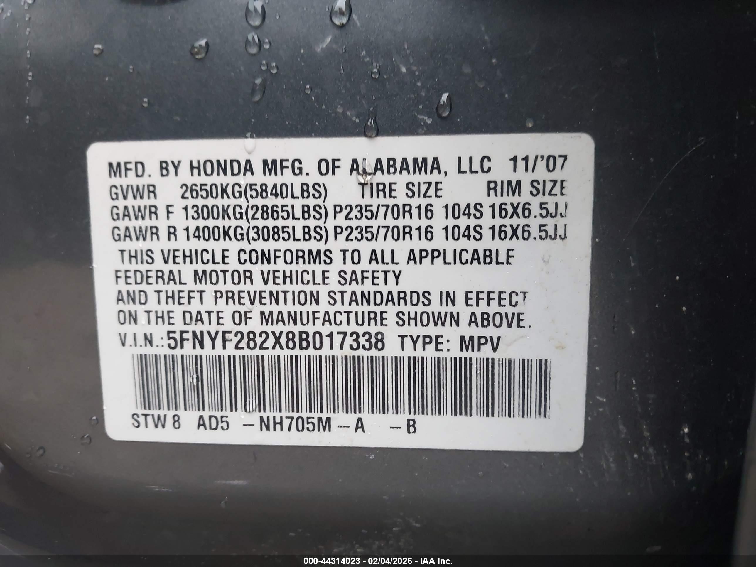 HONDA PILOT image 9