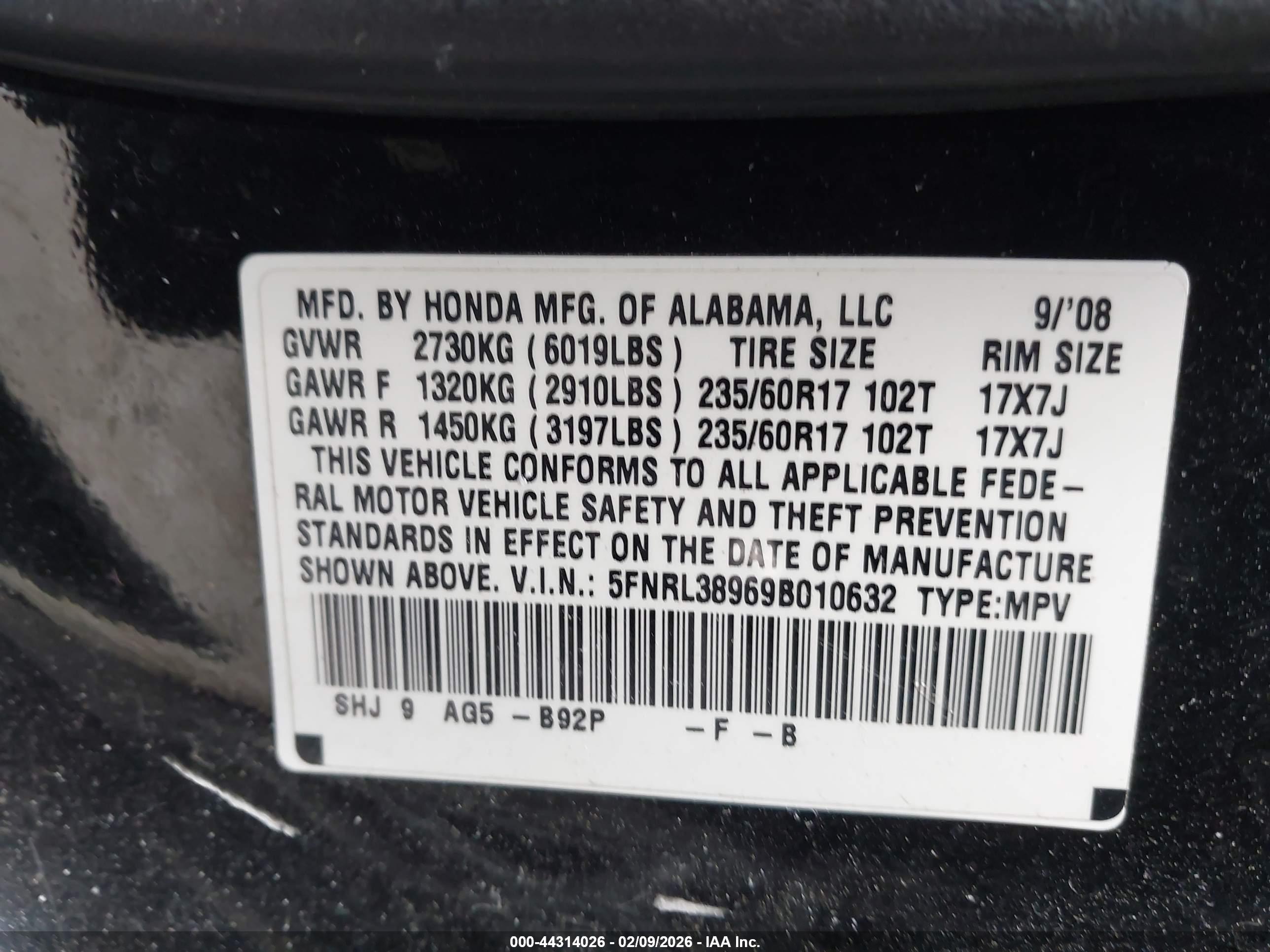 HONDA ODYSSEY image 9