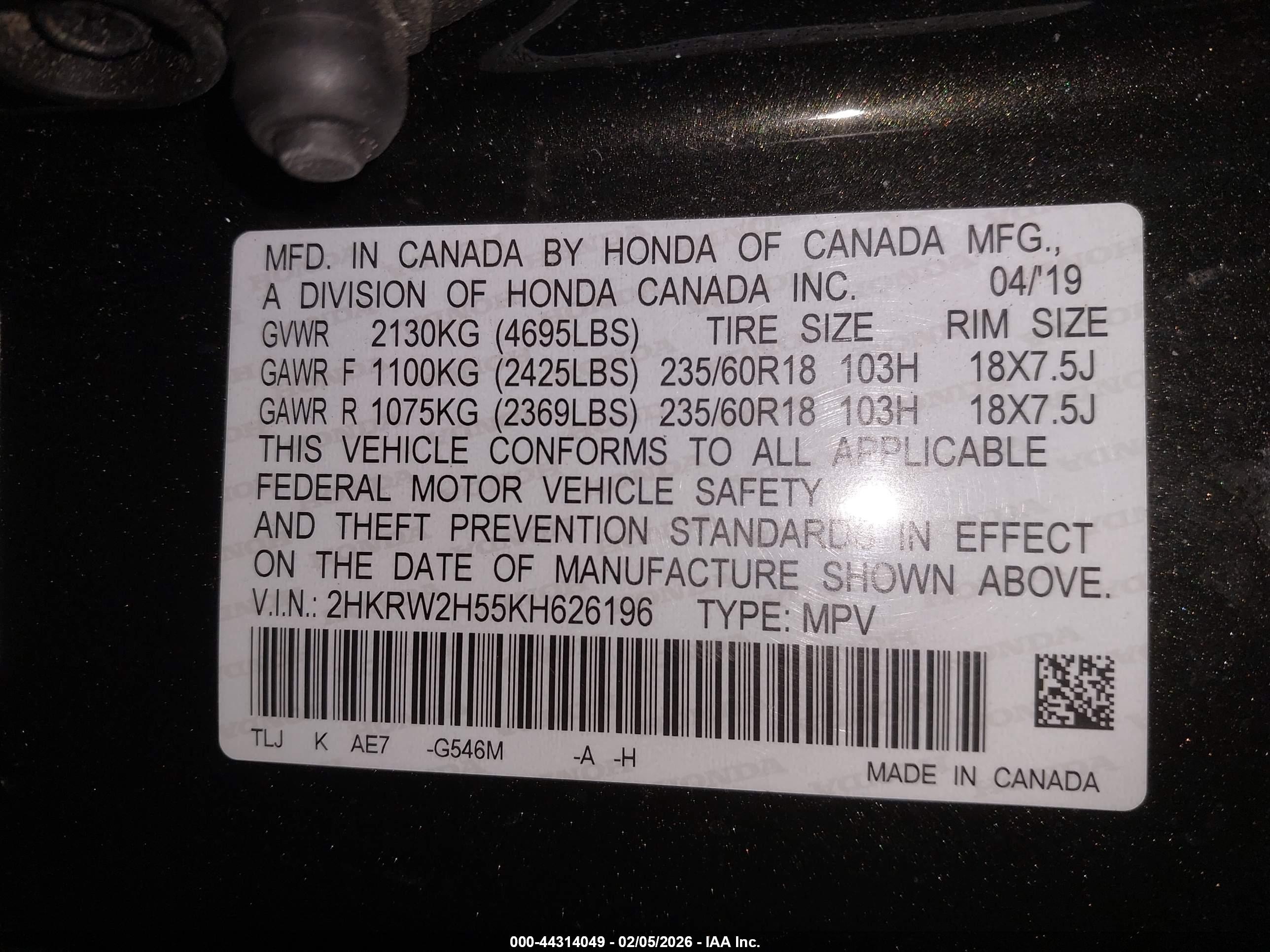 HONDA CR-V image 9